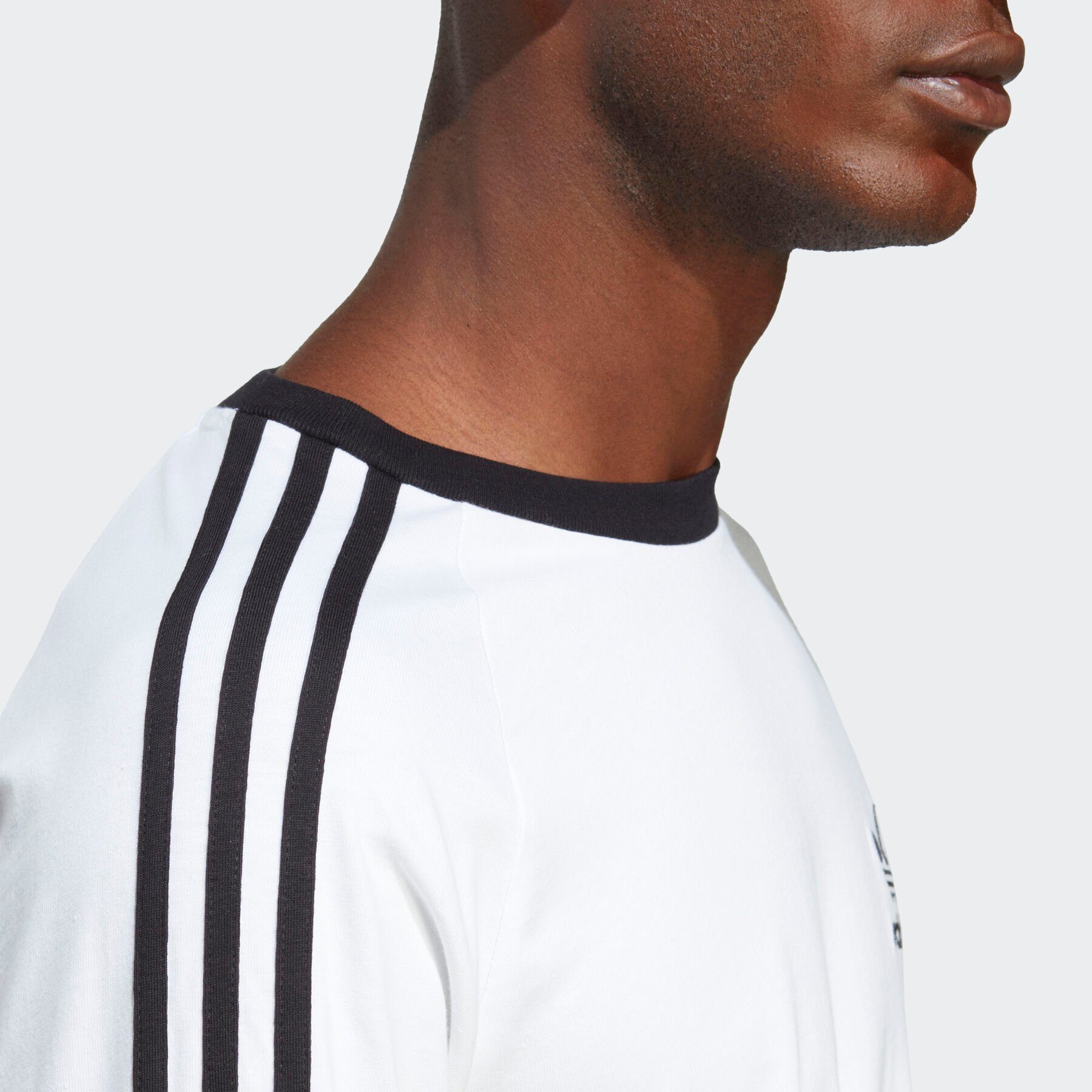 Adidas - originals - t-shirt met lange mouwen en drie strepen clearance in zwart