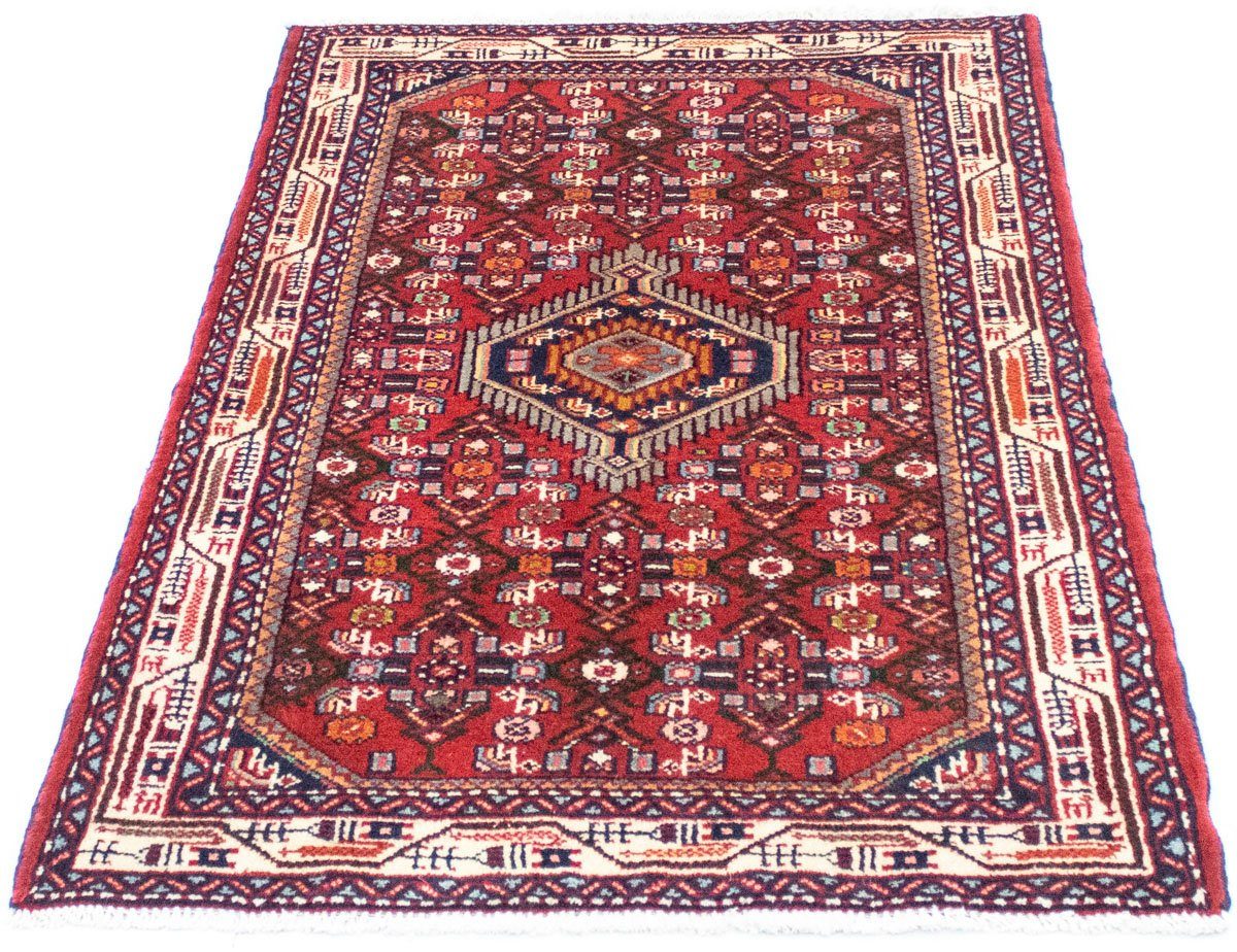 morgenland Wollen kleed Hosseinabad vloerkleed met de hand geknoopt rood handgeknoopt