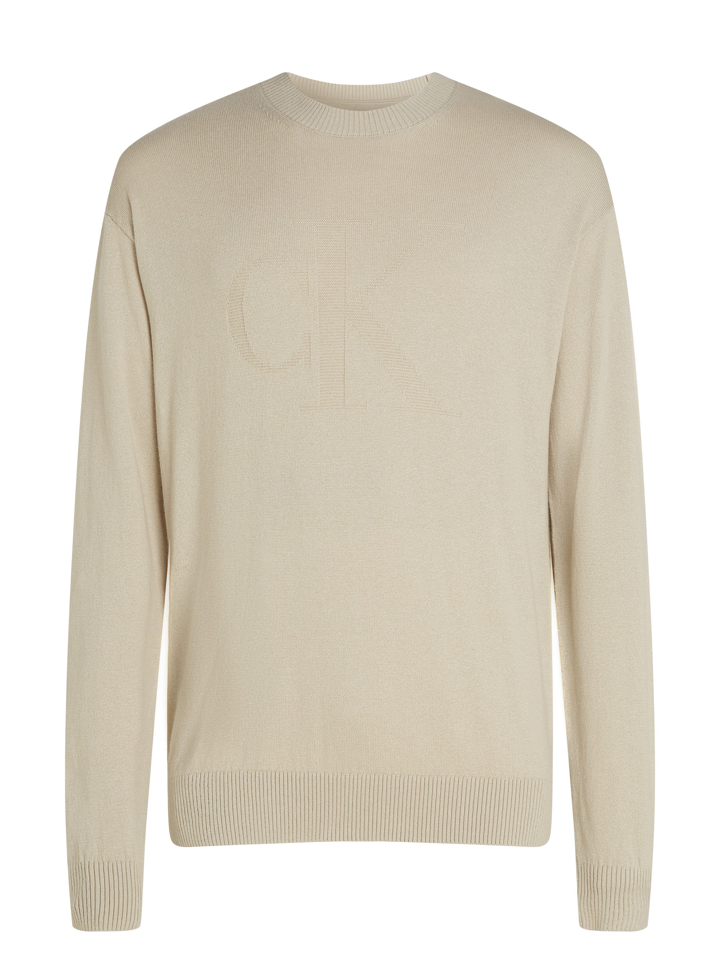 Calvin Klein Trui met ronde hals CK INTARSIA MIX STITCH SWEATER