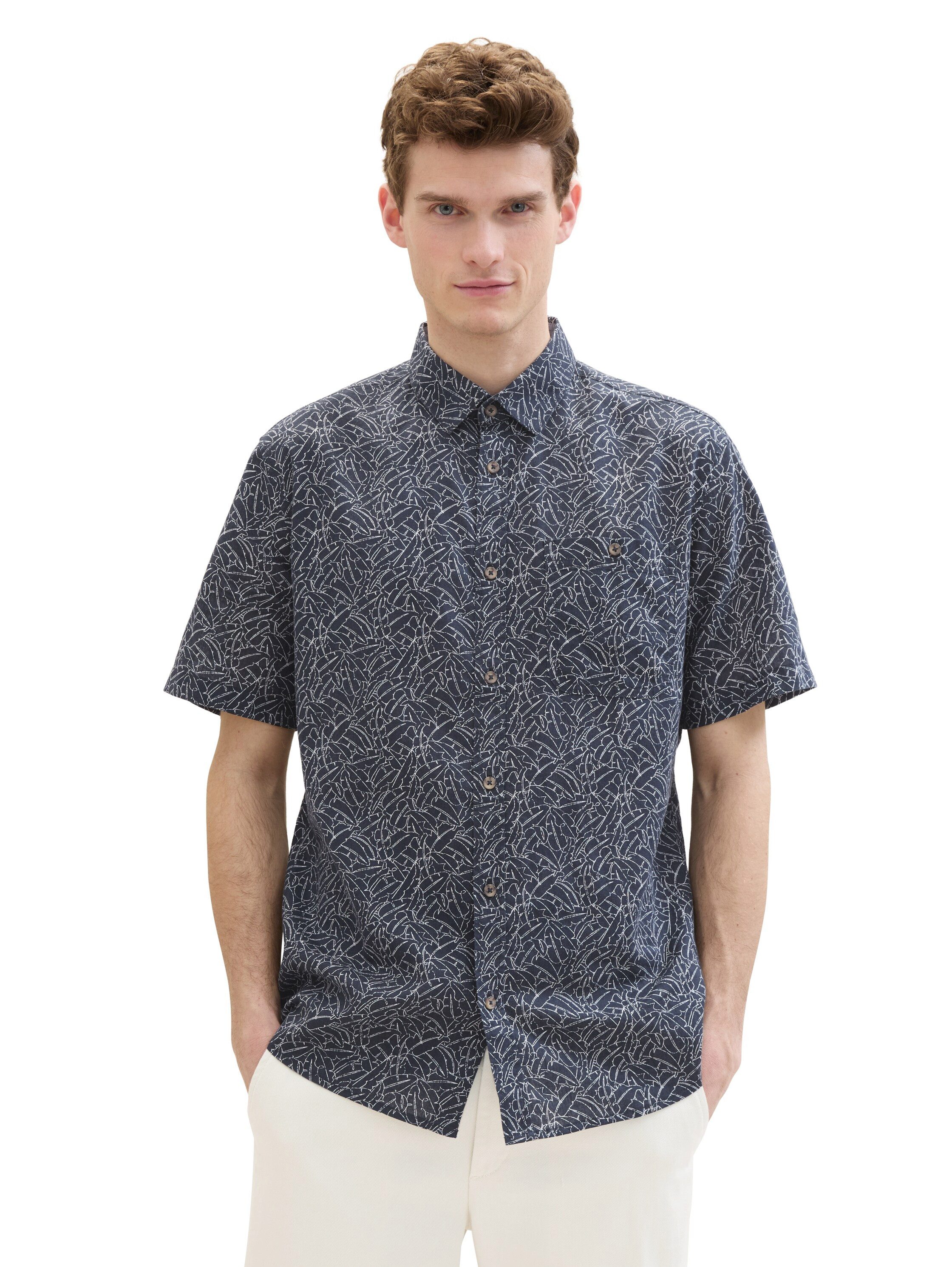 Tom Tailor Regular fit vrijetijdsoverhemd met all-over motief