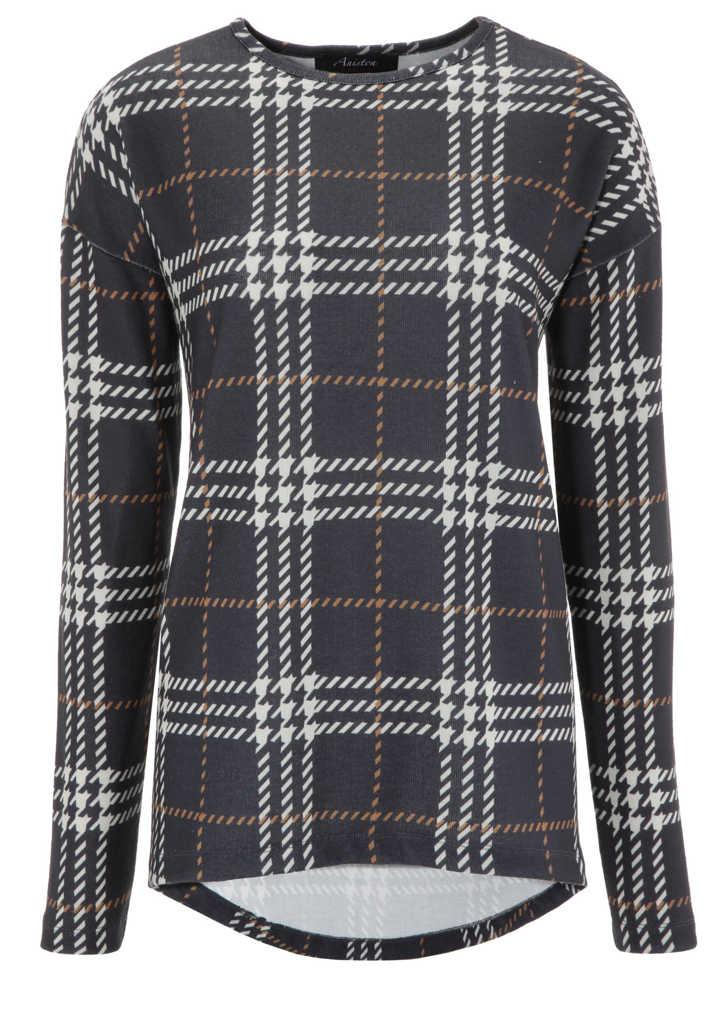 Aniston CASUAL Sweatshirt met ruitdessin