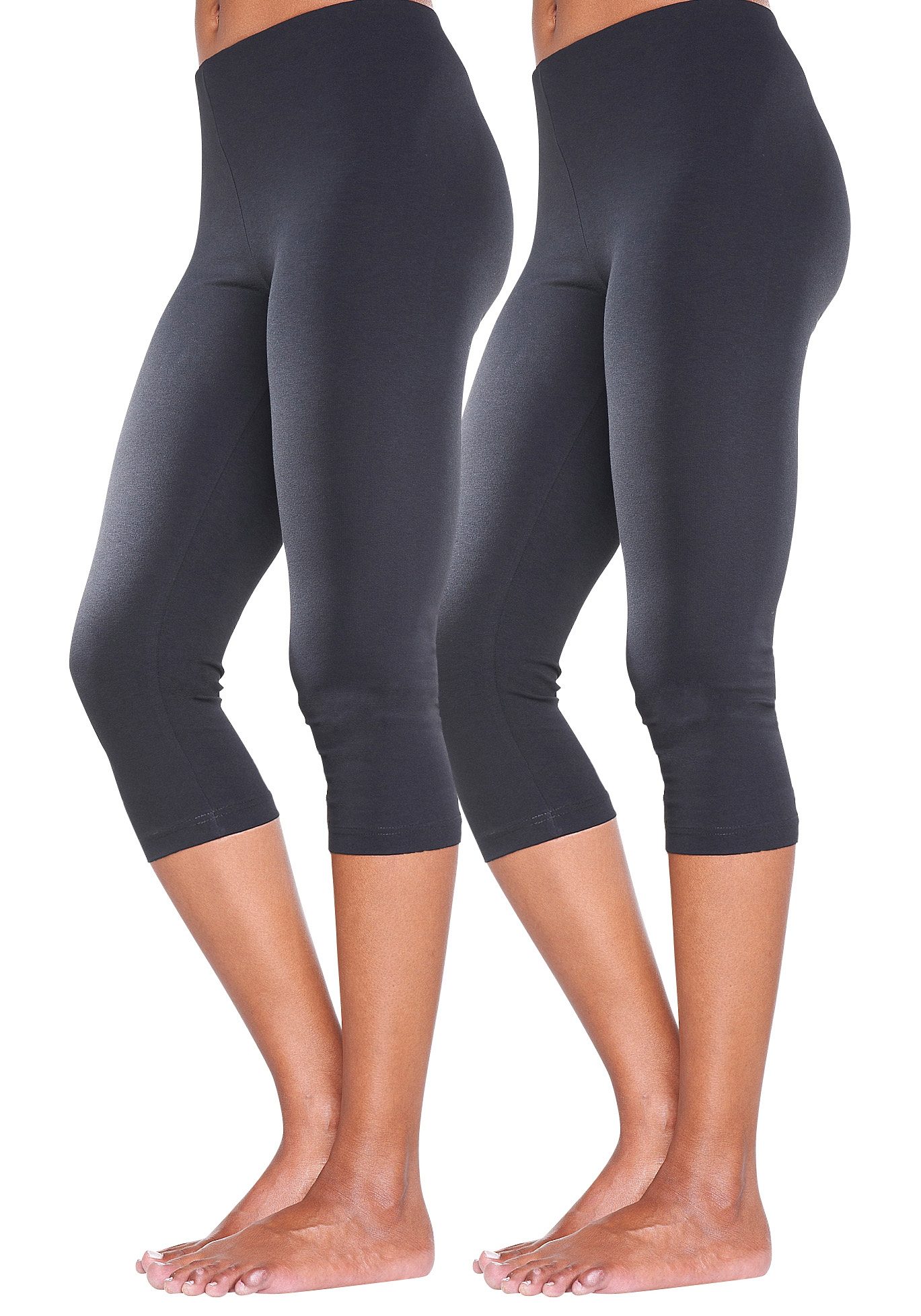 vivance active Caprilegging met rubberen tailleband, loungewear (Set van 2)