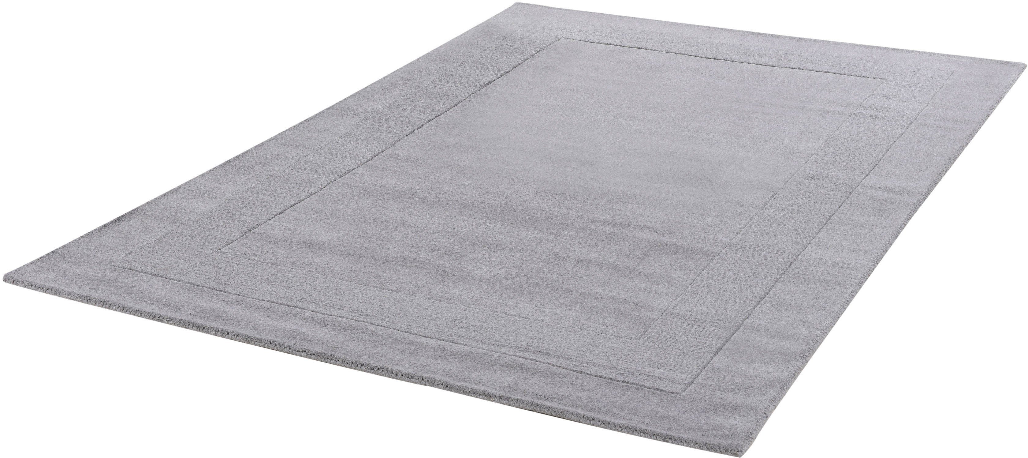 THEKO Wollen kleed USEDOM 8301 Uni kleuren, 100% wol, handgetuft, met rand