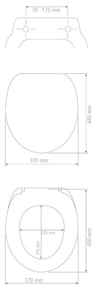 WENKO Toiletzitting Ostuni Thermoplast, belastbaar tot 300 kg, met soft-closemechanisme (1 stuk)