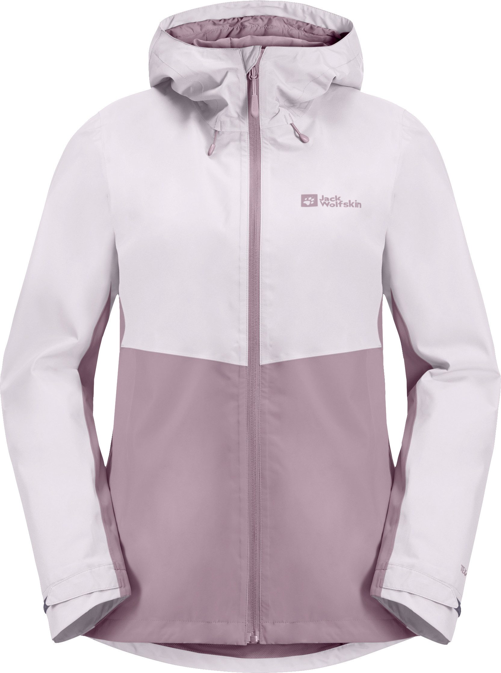 Jack Wolfskin Functioneel jack WEILTAL 2L JKT W Capuchon: vast verbonden met de jas