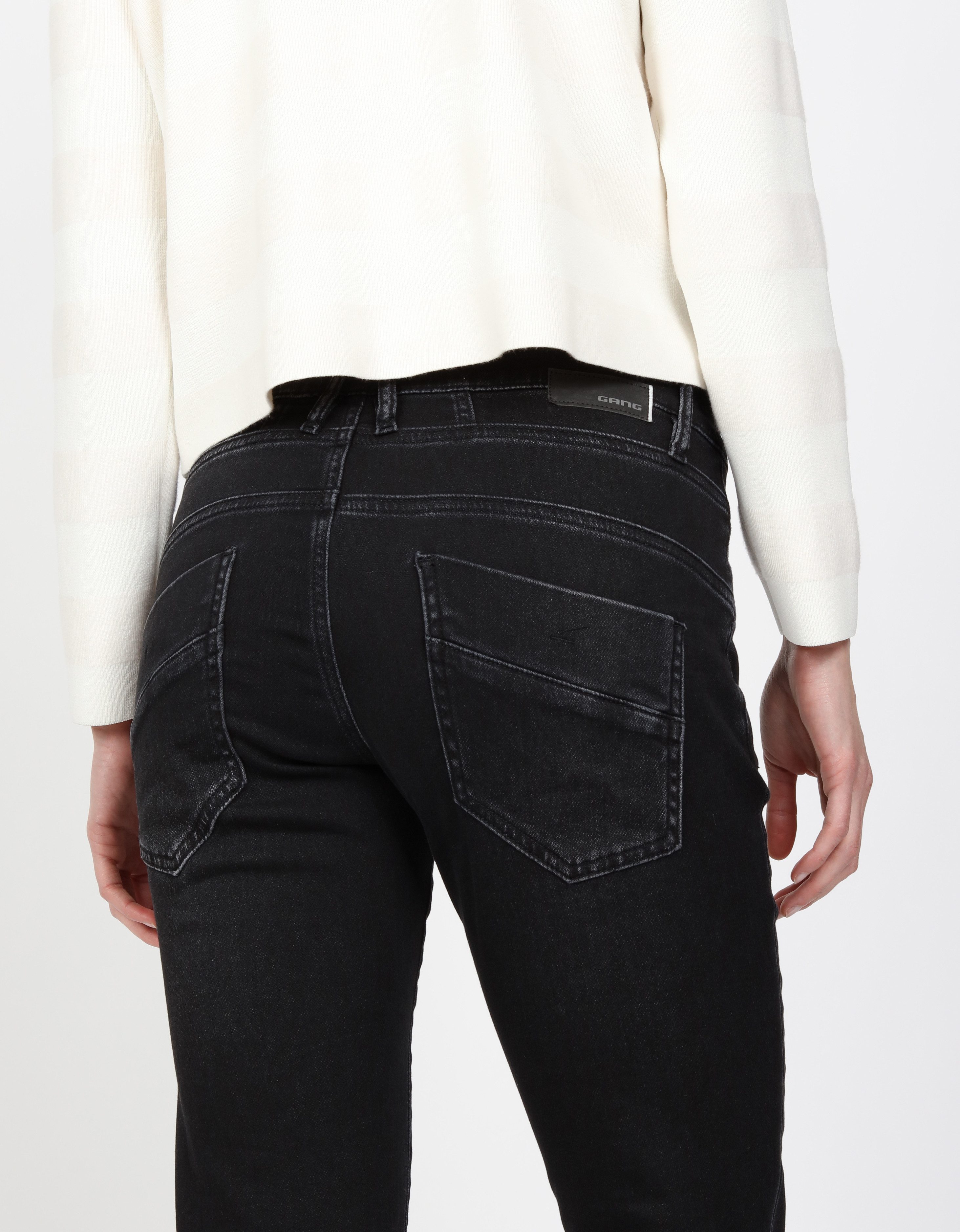 GANG Relax fit jeans 94GERDA met een bijzondere structuur