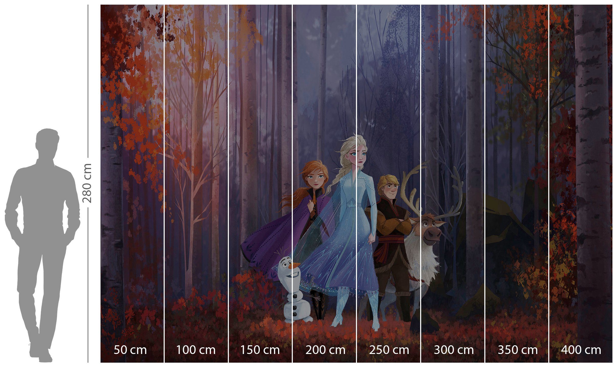 Komar Vliesbehang Digitale print vlies - Frozen Autumn Glade - Afmeting 400 x 280 cm