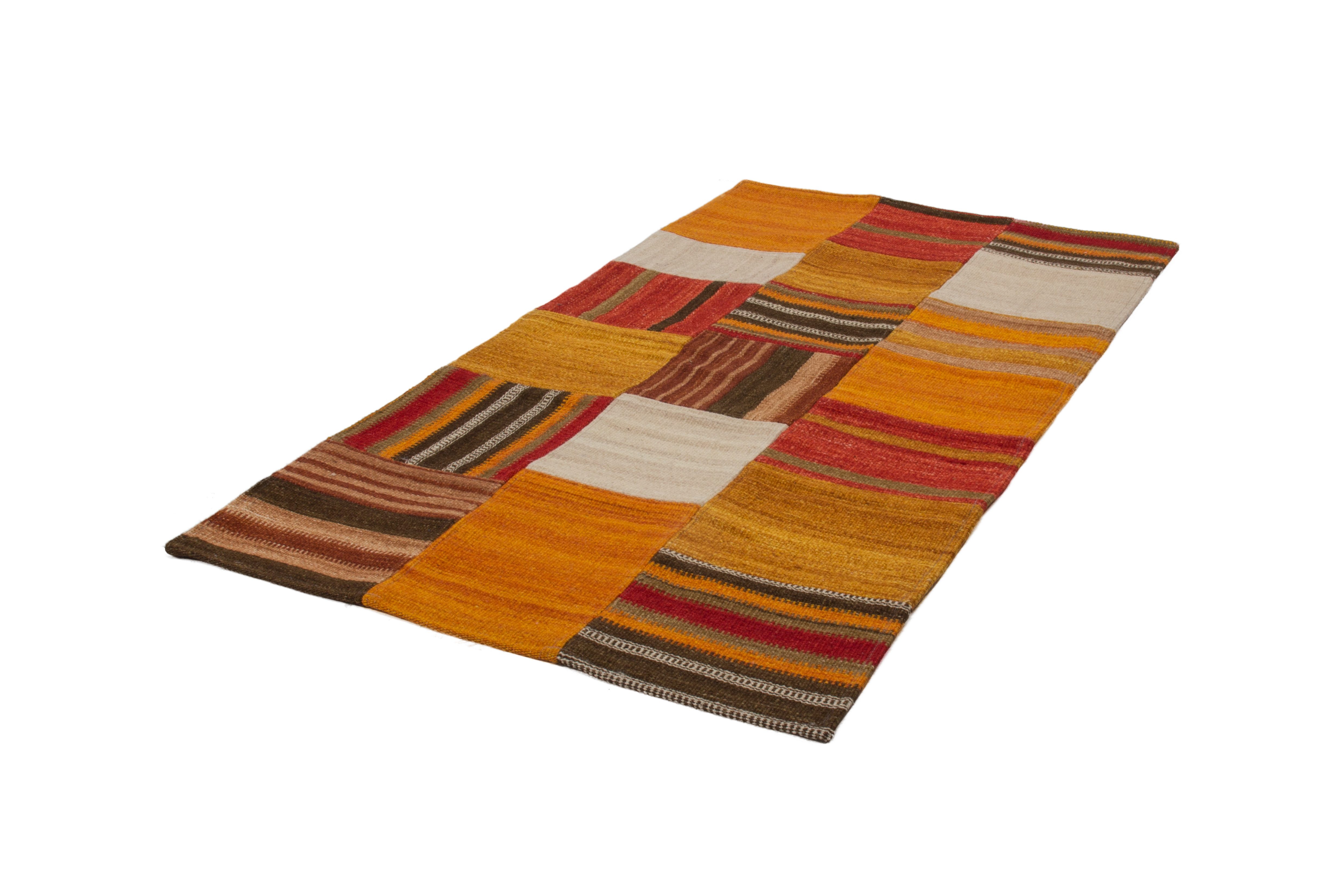 Kayoom Vloerkleed Radical 210 Handgeweven jacquard-kilim, hoogwaardige materiaalcombinatie