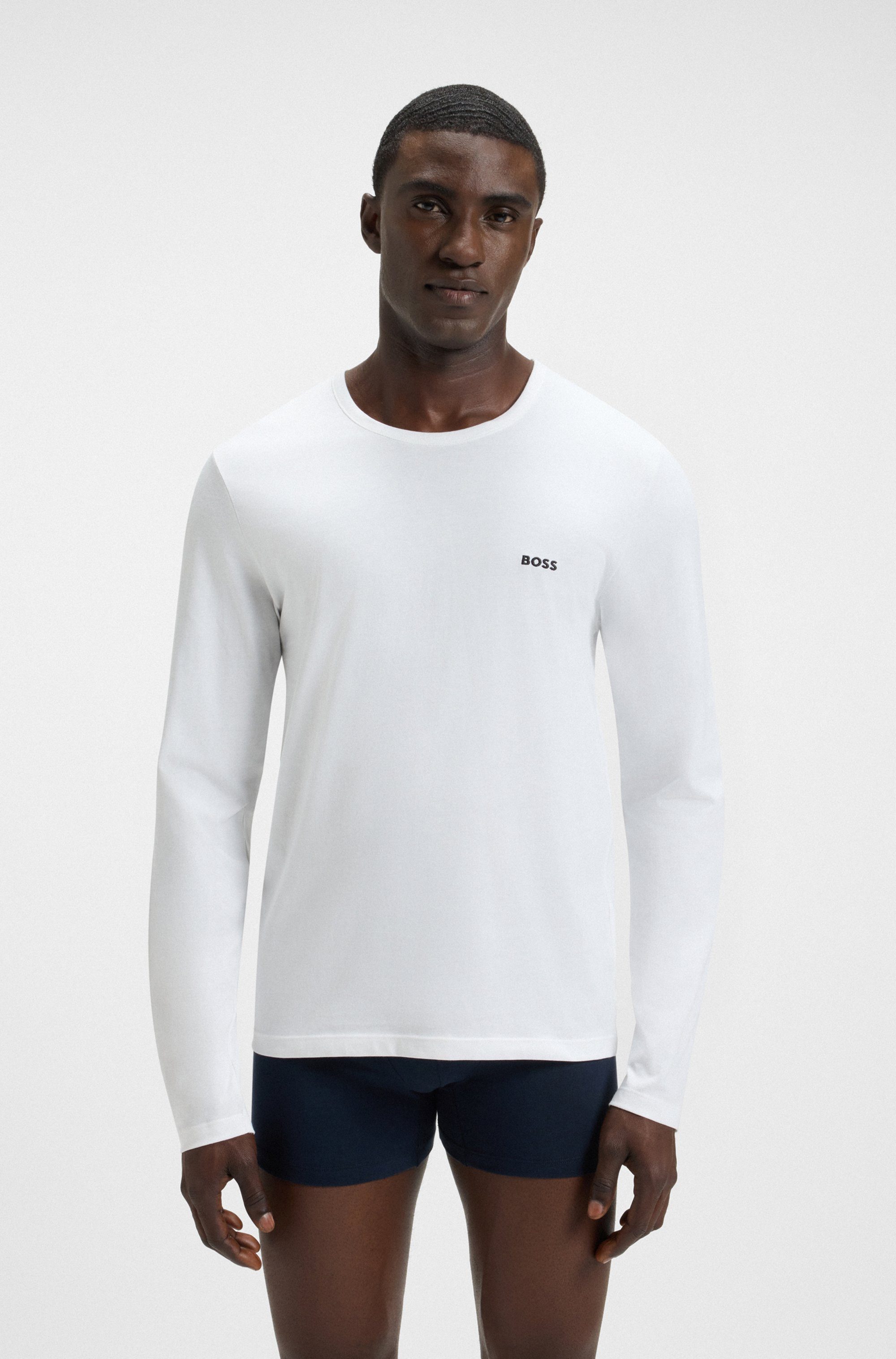 BOSS Shirt met lange mouwen Longsleeve-Shirt R-Neck Classic COTTON 3pcs/pack (3-delig)