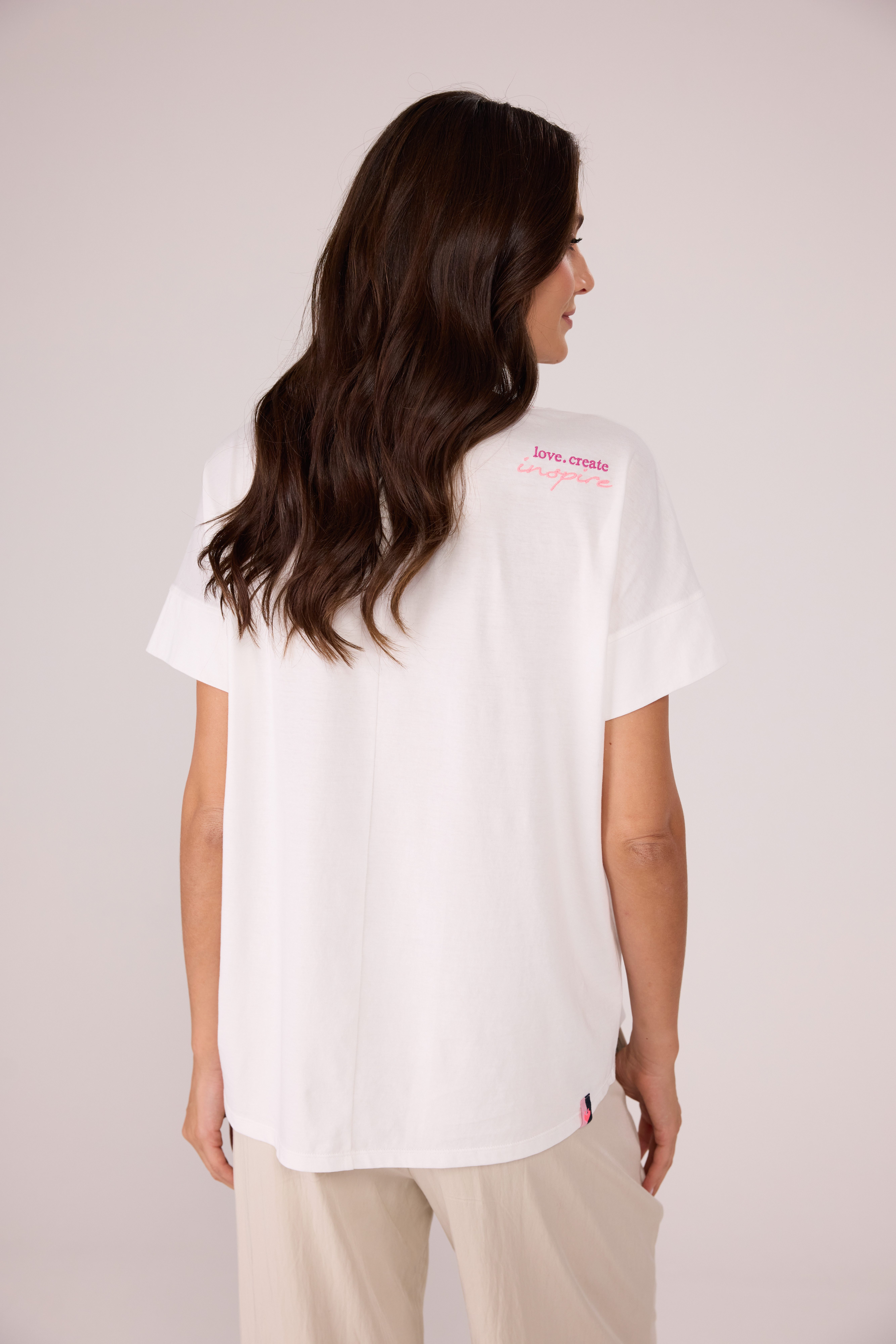 Lieblingsstück Shirt met ronde hals DavyL met bloemenprint en pailletten