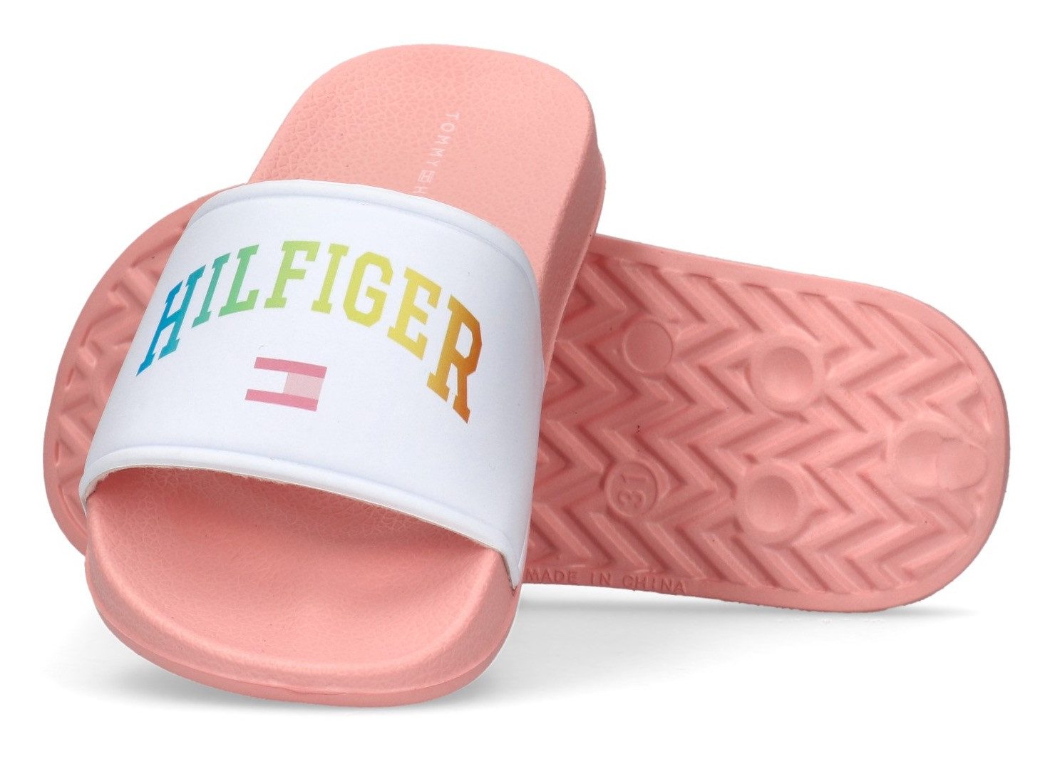Tommy Hilfiger Badslippers , pool slides, badeschoen met kleurrijk logo