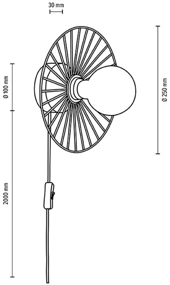 BRITOP LIGHTING Wandlamp ANTONELLA Decoratieve lamp van metaal, bijpassende LM E27 / excl., made in Europe (1 stuk)