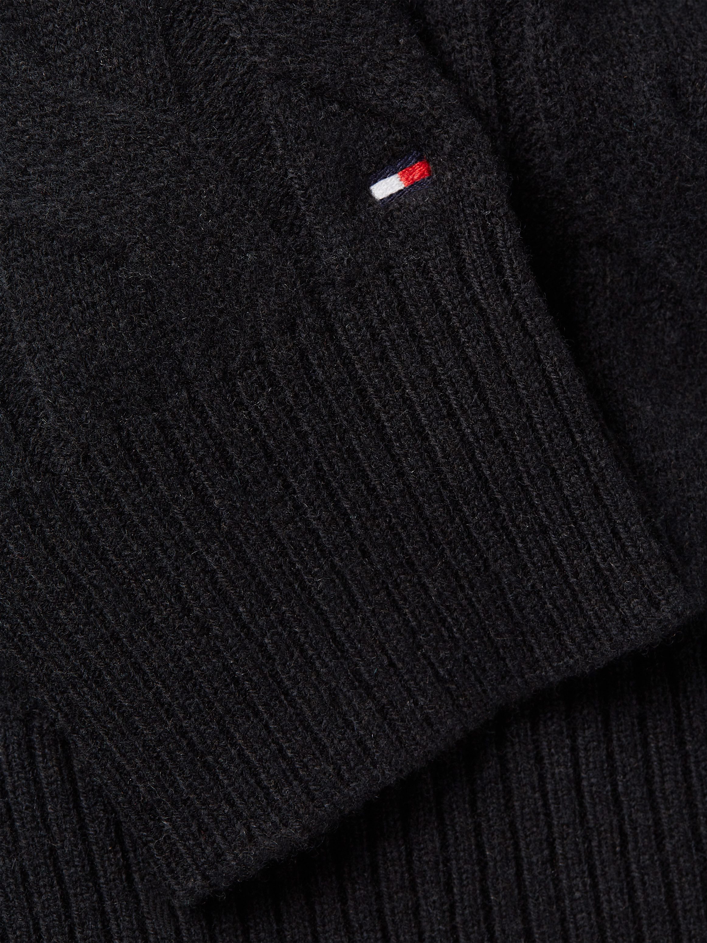 Tommy Hilfiger Gebreide trui SOFT WOOL CABLE C-NK met kabelpatroon van zuivere wol