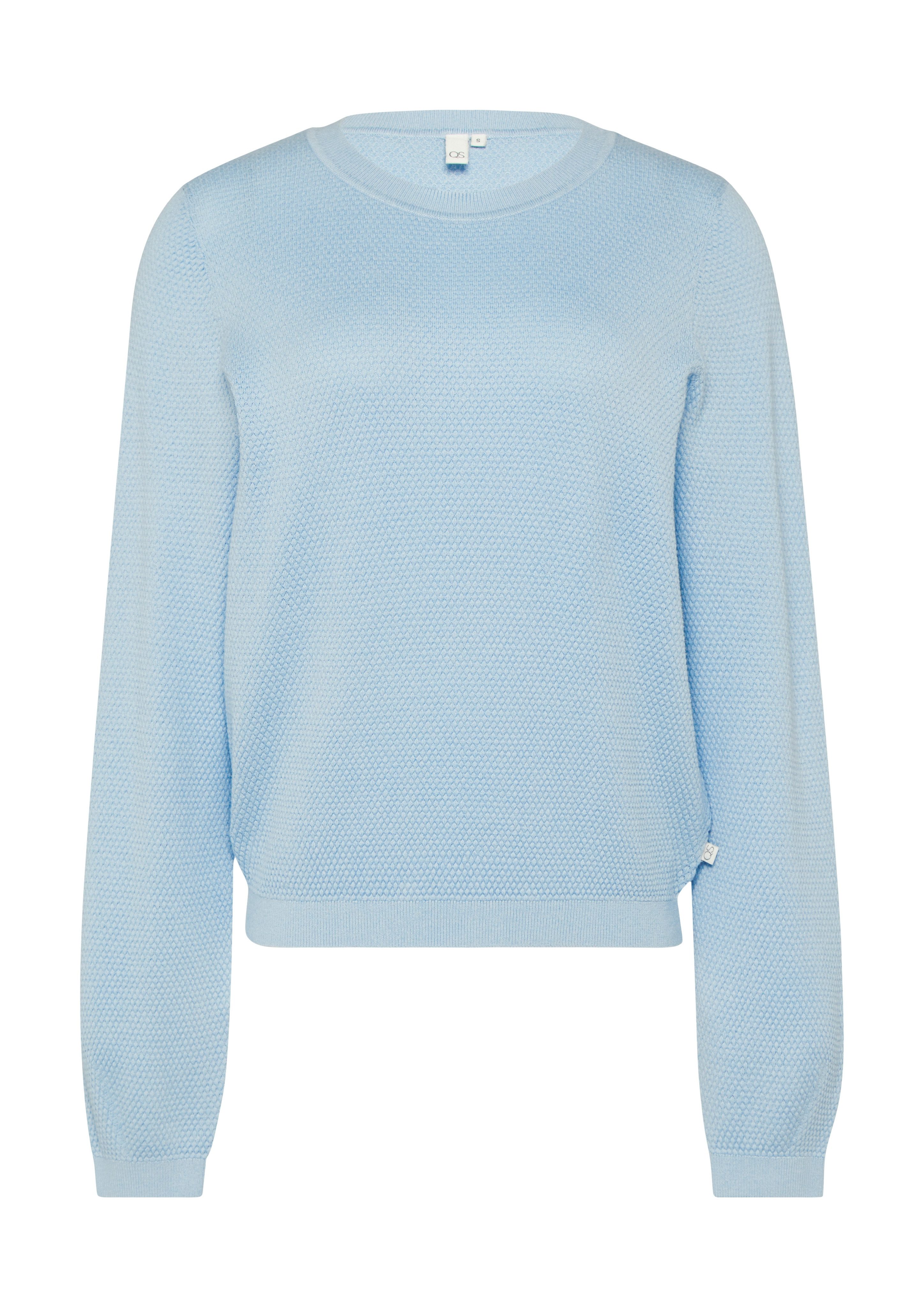 Q/S designed by Trui met ronde hals in tricot-look