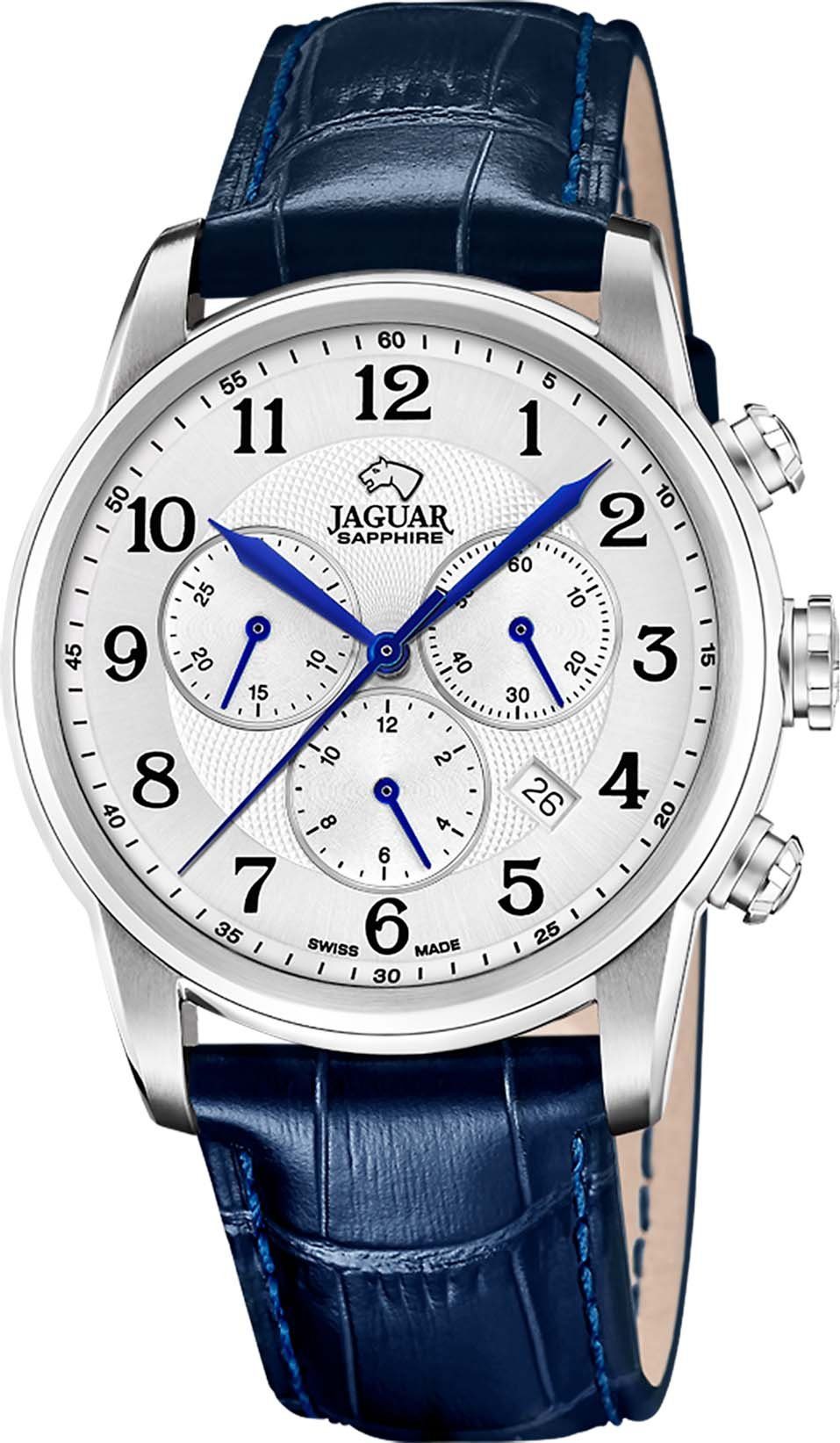 Jaguar Chronograaf ACAMAR Horloge, quartz, dameshorloge, herenhorloge, saffierglas, stopwatchfunctie heren accessoires blauw