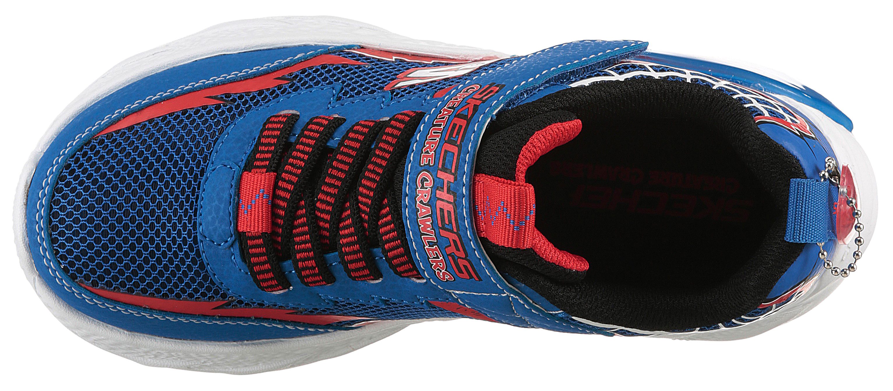 Skechers Sneakers CREATURE-CRAWLERS , blinkende klittenbandschoen met coole afbeelding, maat sjabloon te downloaden