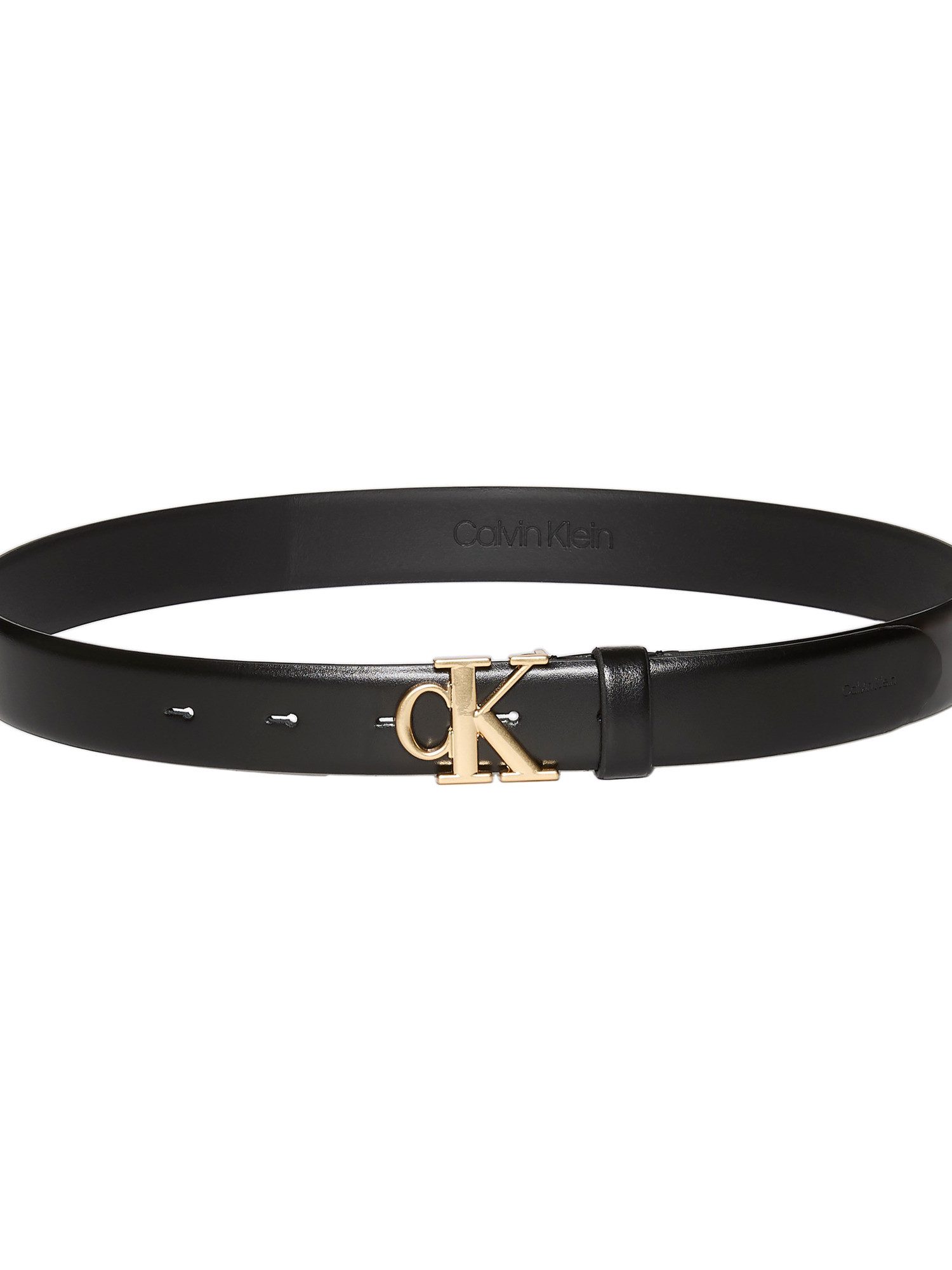 Calvin Klein Leren riem CK BUCKLE 30MM FIXED BELT