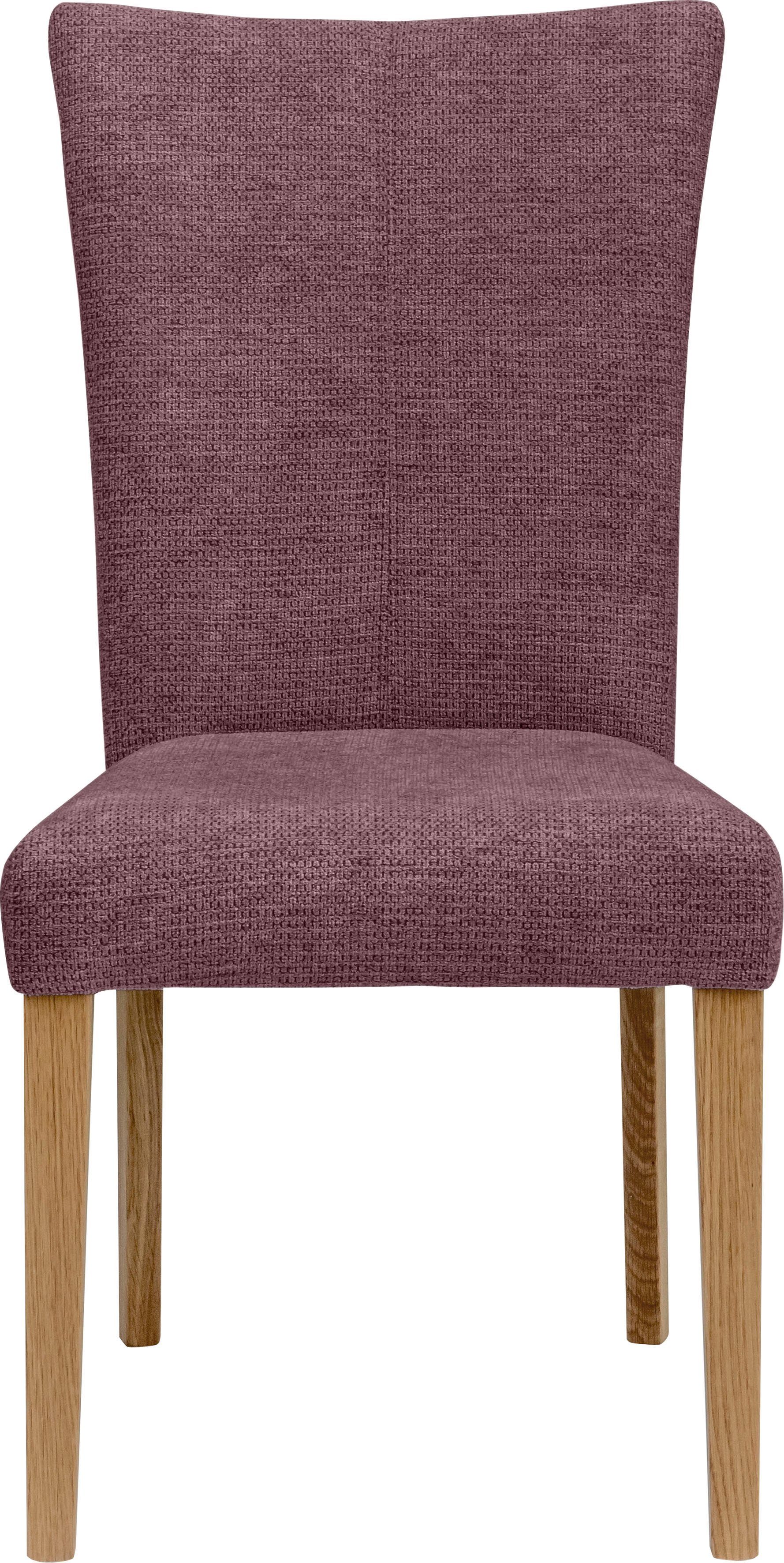 Home affaire Eetkamerstoel Aspen gestoffeerde stoel Massief houten frame, in veel bekledingskwaliteiten landhuis (set, 2 stuks)