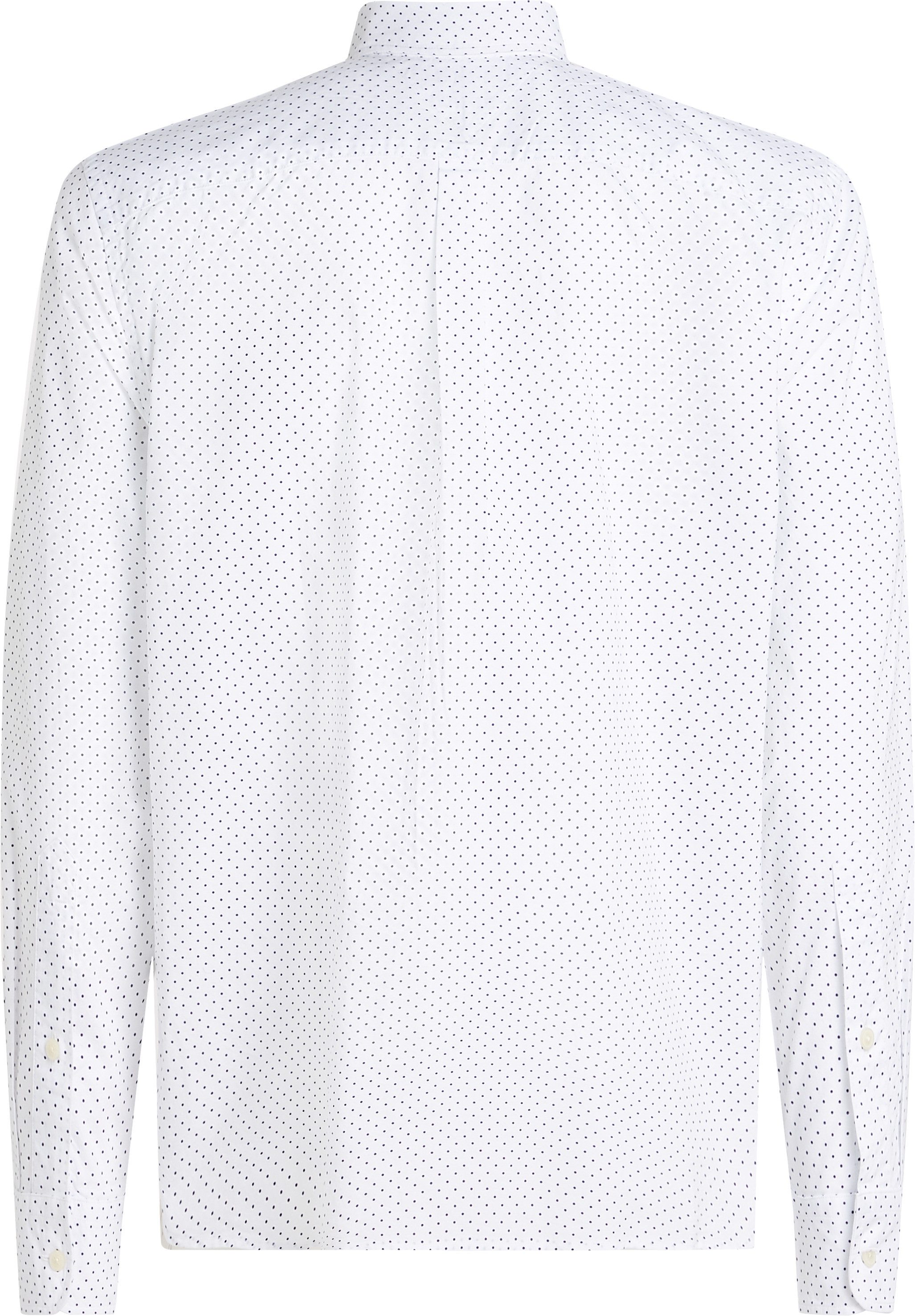 Tommy Hilfiger Overhemd met lange mouwen BT-FLEX POPLIN POLKA DOT S-B in grote maten, logoborduring