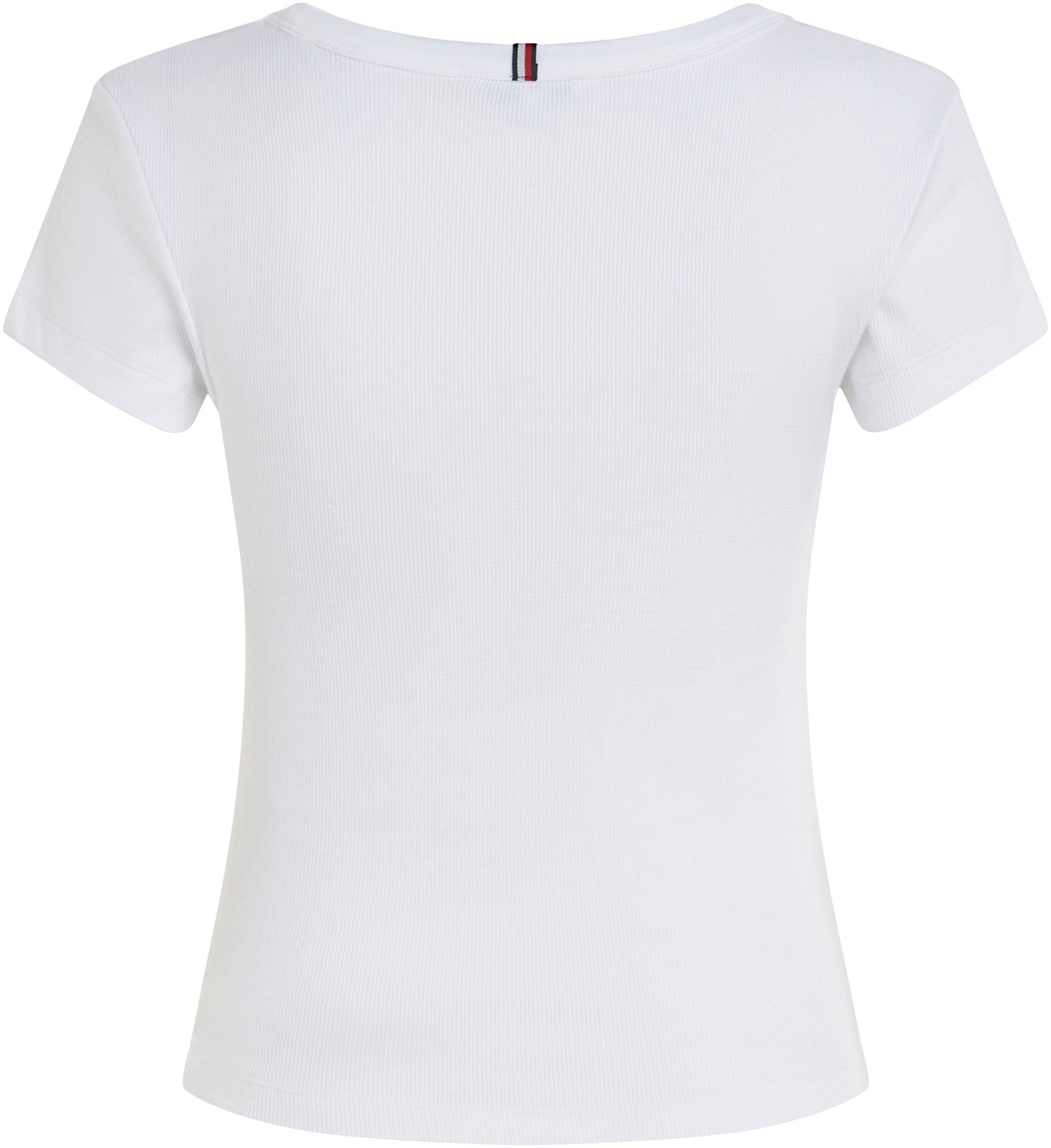Tommy Hilfiger T-shirt SLIM RIB SCOOP NK CAP SLV