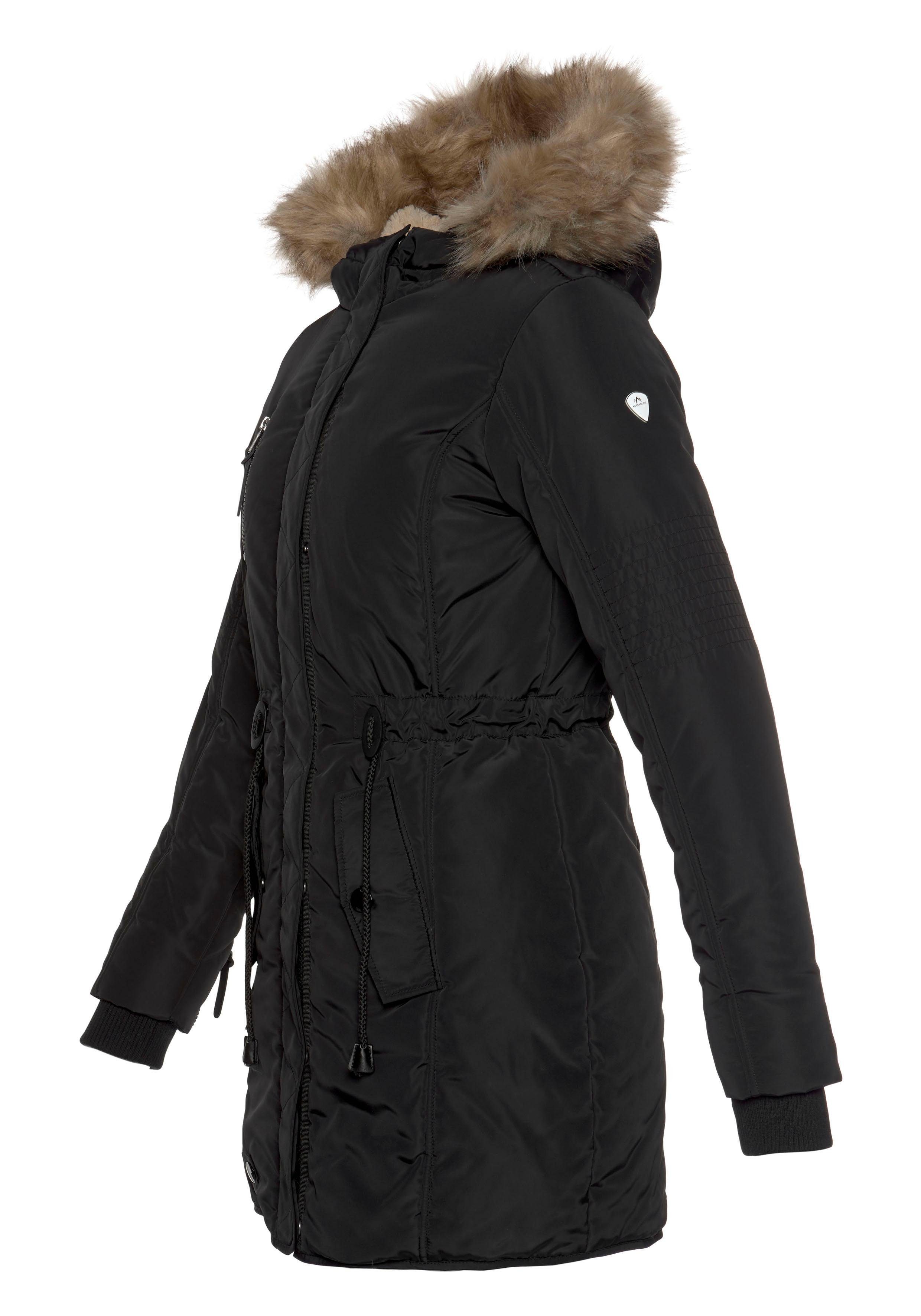 ALPENBLITZ Parka Wintercharme voor koude temperaturen, van geweven stof, met capuchon, met zakken
