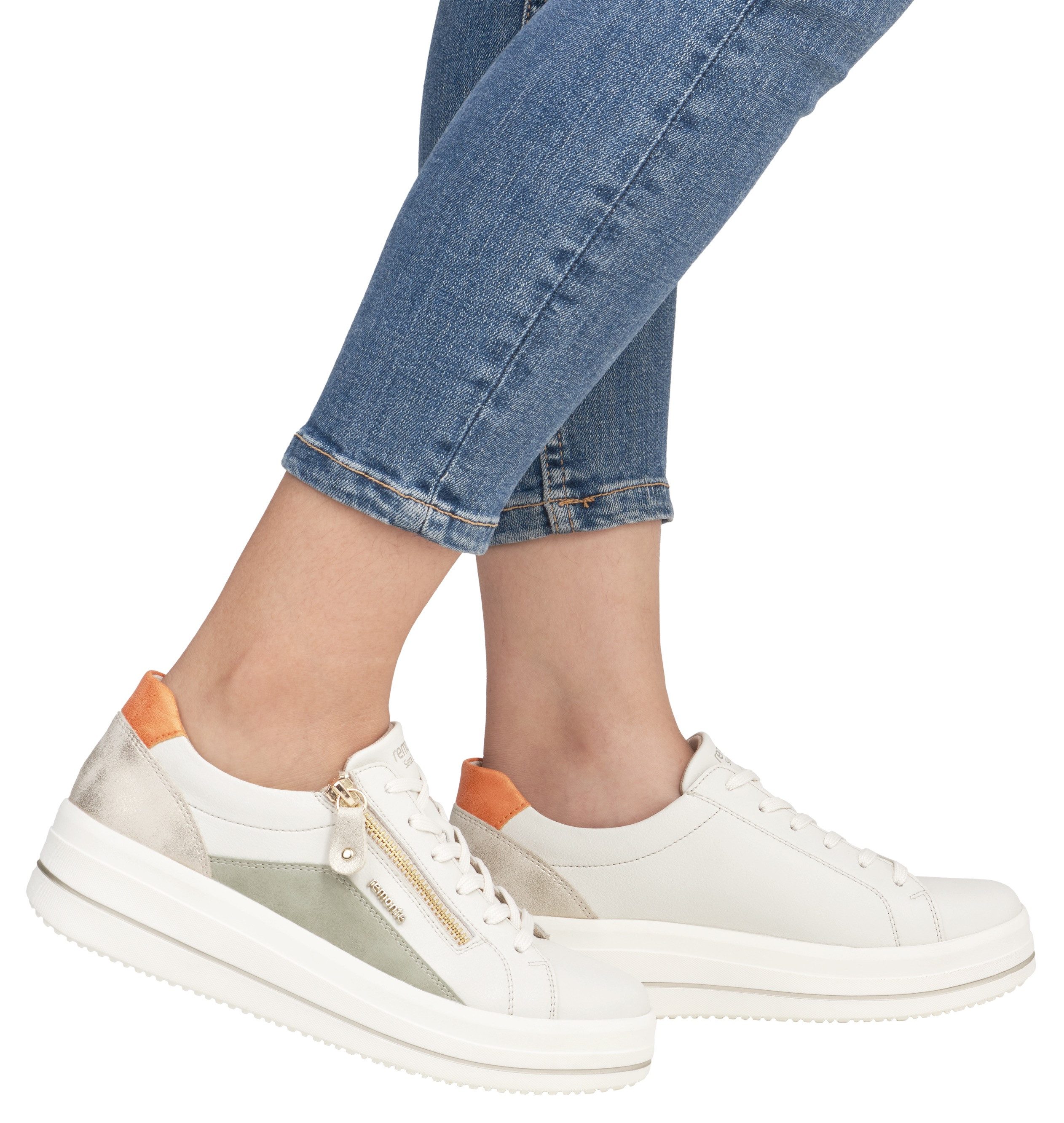 Remonte Plateausneakers ELLE-Collection , vrijetijdsschoen, lage schoen, veterschoen met zachte inlegzool