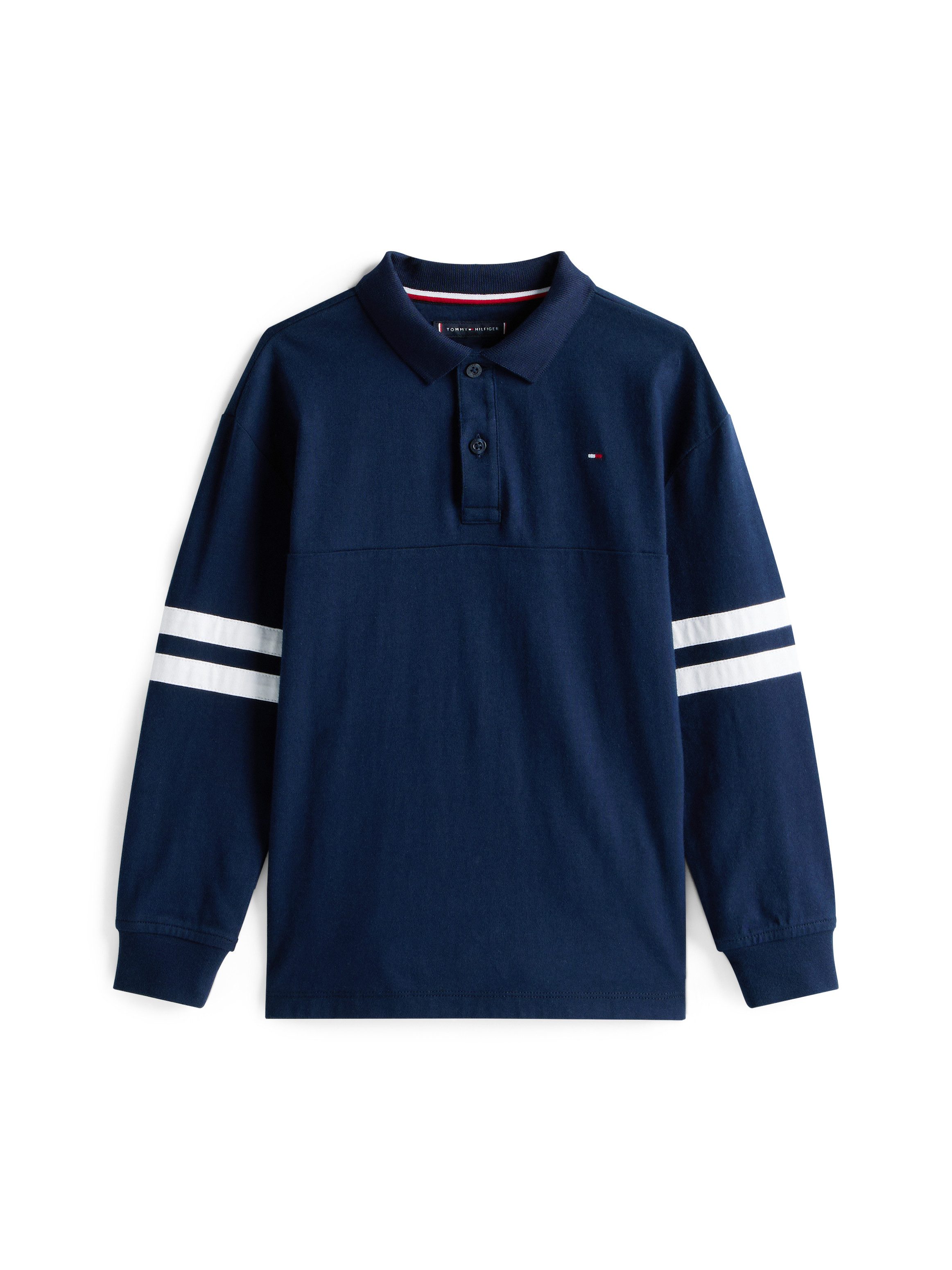Tommy Hilfiger Poloshirt TH MIXED GRAPHIC POLO LS voor kinderen tot 16 jaar, met borduursel op de rug