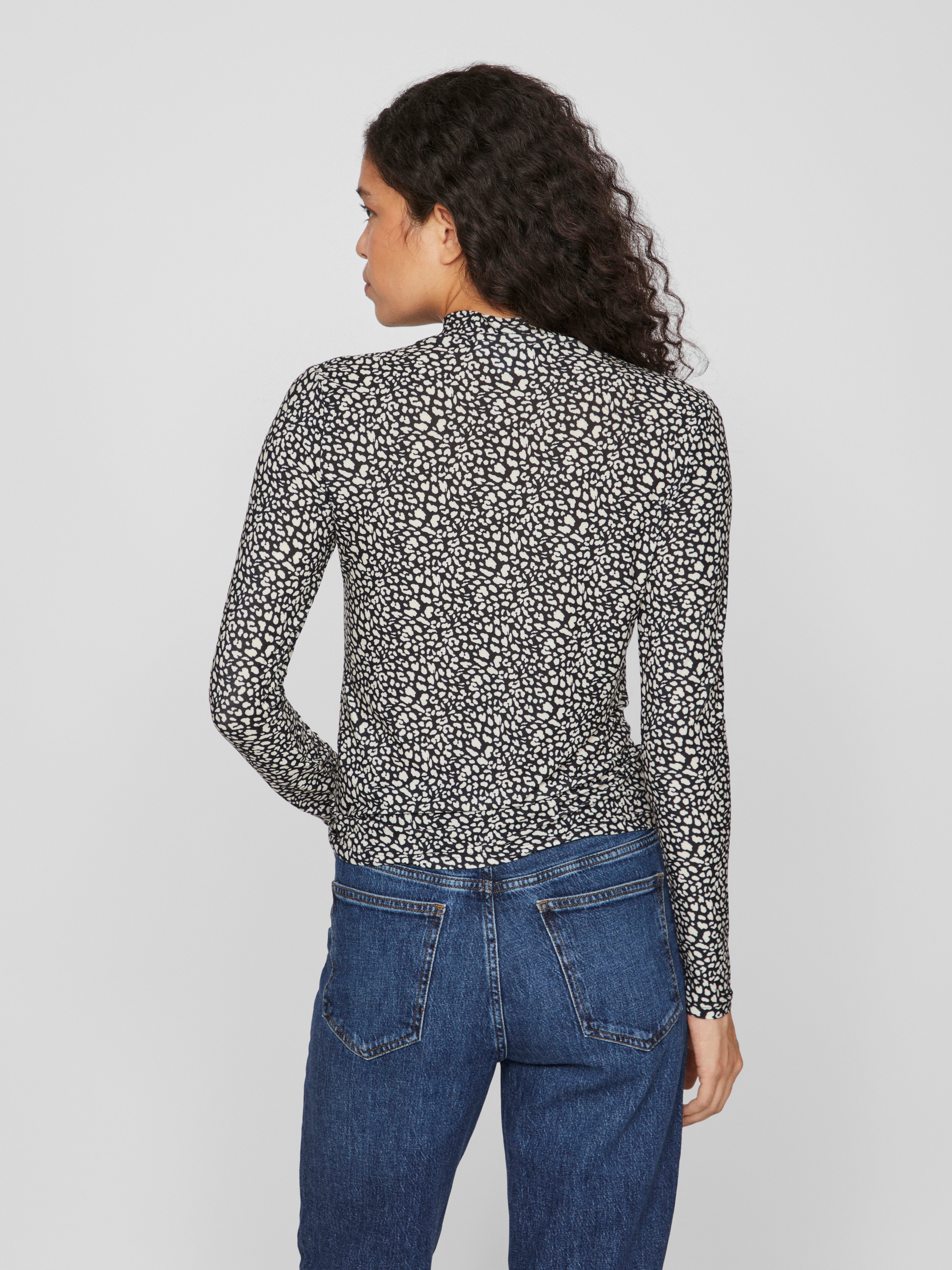 Vila Shirt met staande kraag VILEOA L/S ROLLNECK TOP - NOOS