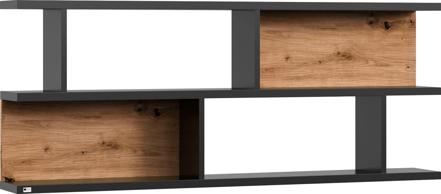 set one by Musterring Wandplank York Type 43, met 3 planken, 3 kleuren, verlichting optioneel, B 150 cm