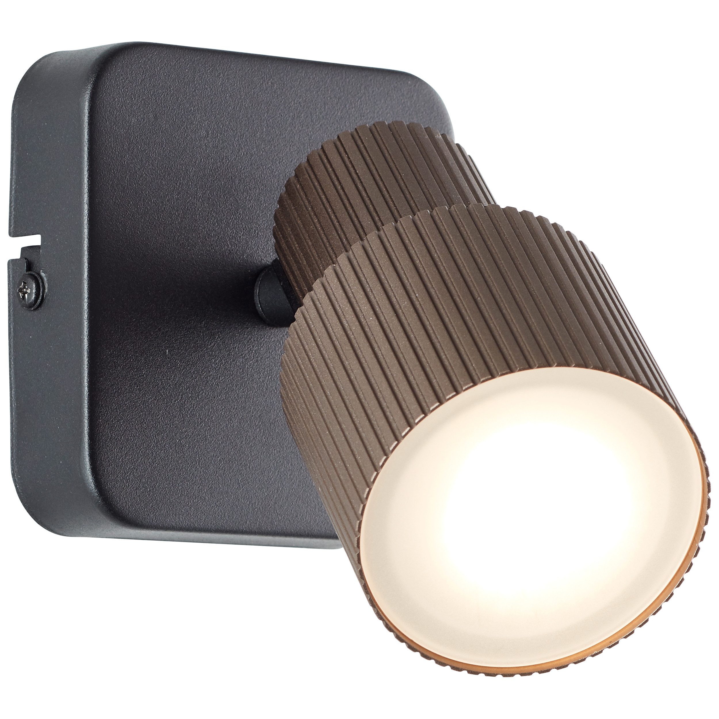 Brilliant Leuchten Wandlamp Cadiz 16,2 x 10 x 10 cm, incl. gu10, 350 lm, 3000 k, draaibaar, aluminium