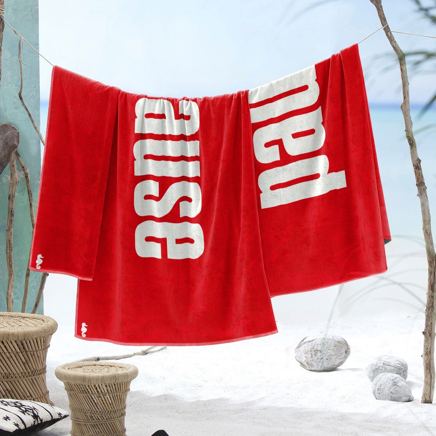 Seahorse Strandlaken Pause met belettering (1 stuk)