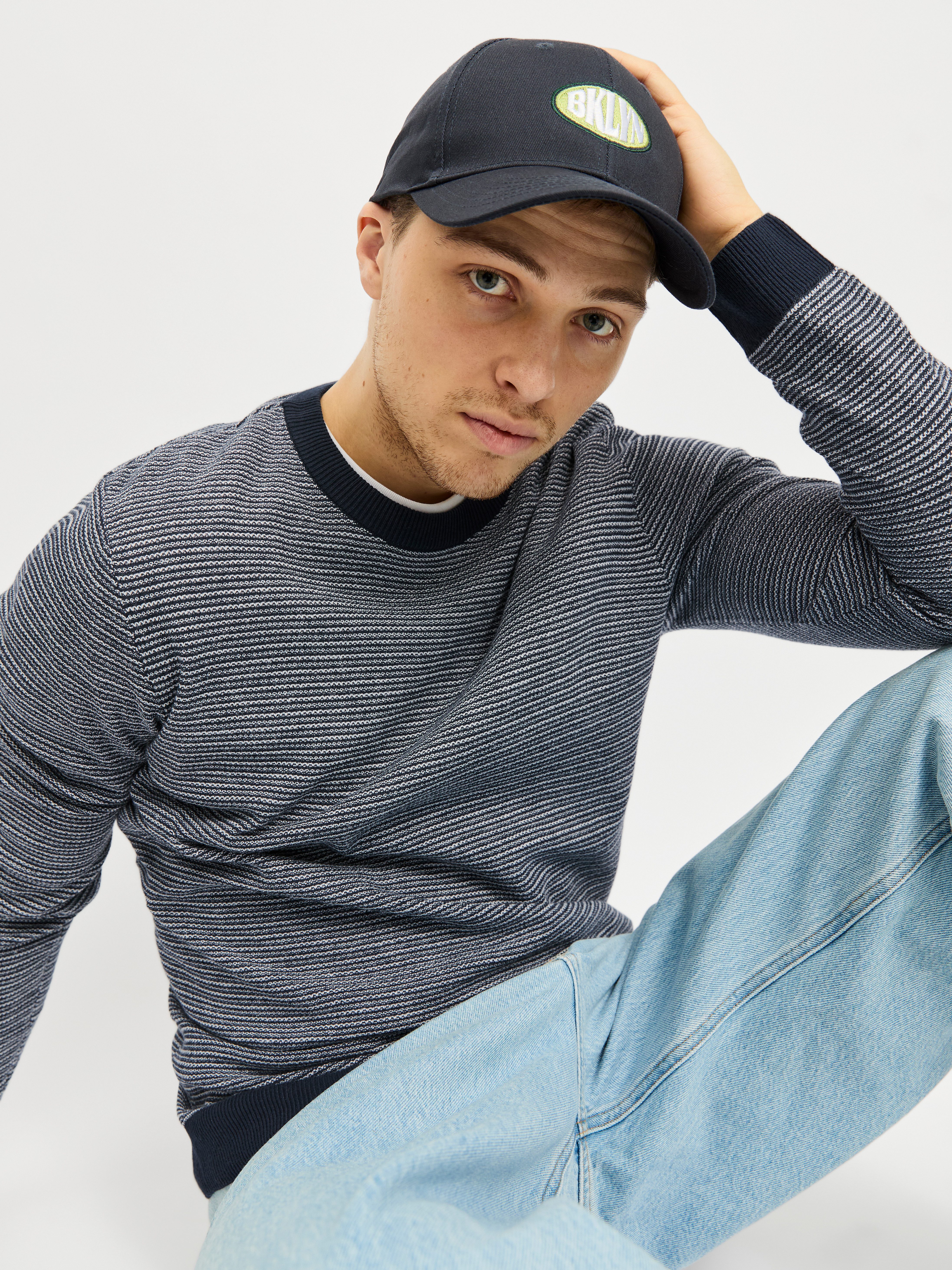 Jack & Jones Gebreide trui JJBRADY KNIT CREW NECK