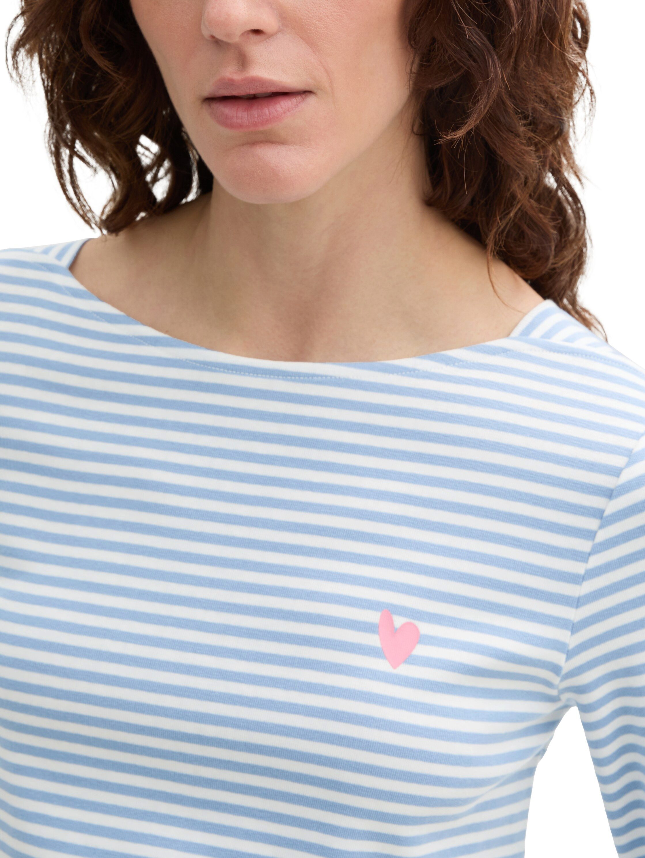 Tom Tailor Shirt met lange mouwen met hartprint