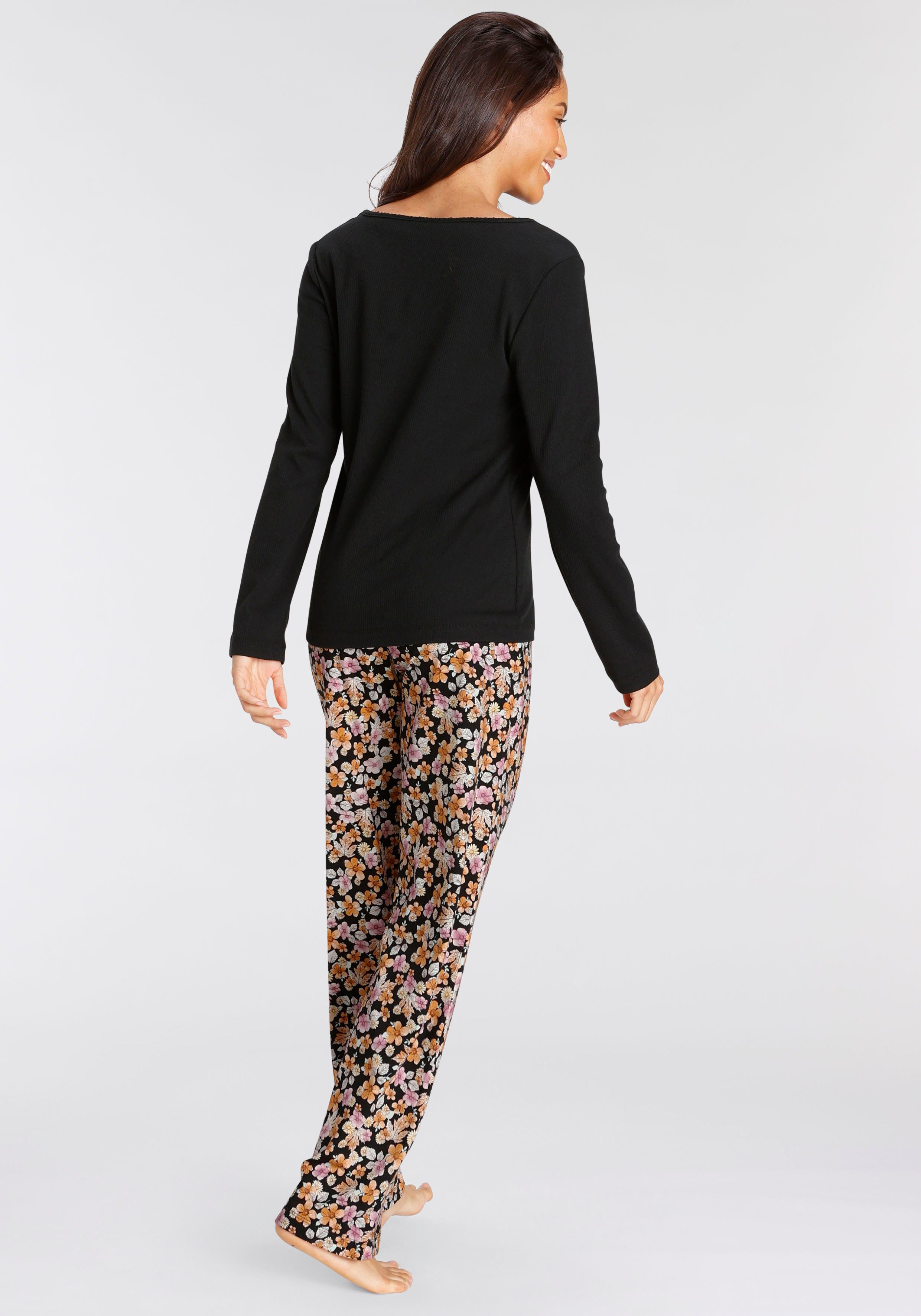Vivance Dreams Pyjama met mooie bloemenprint (2-delig)