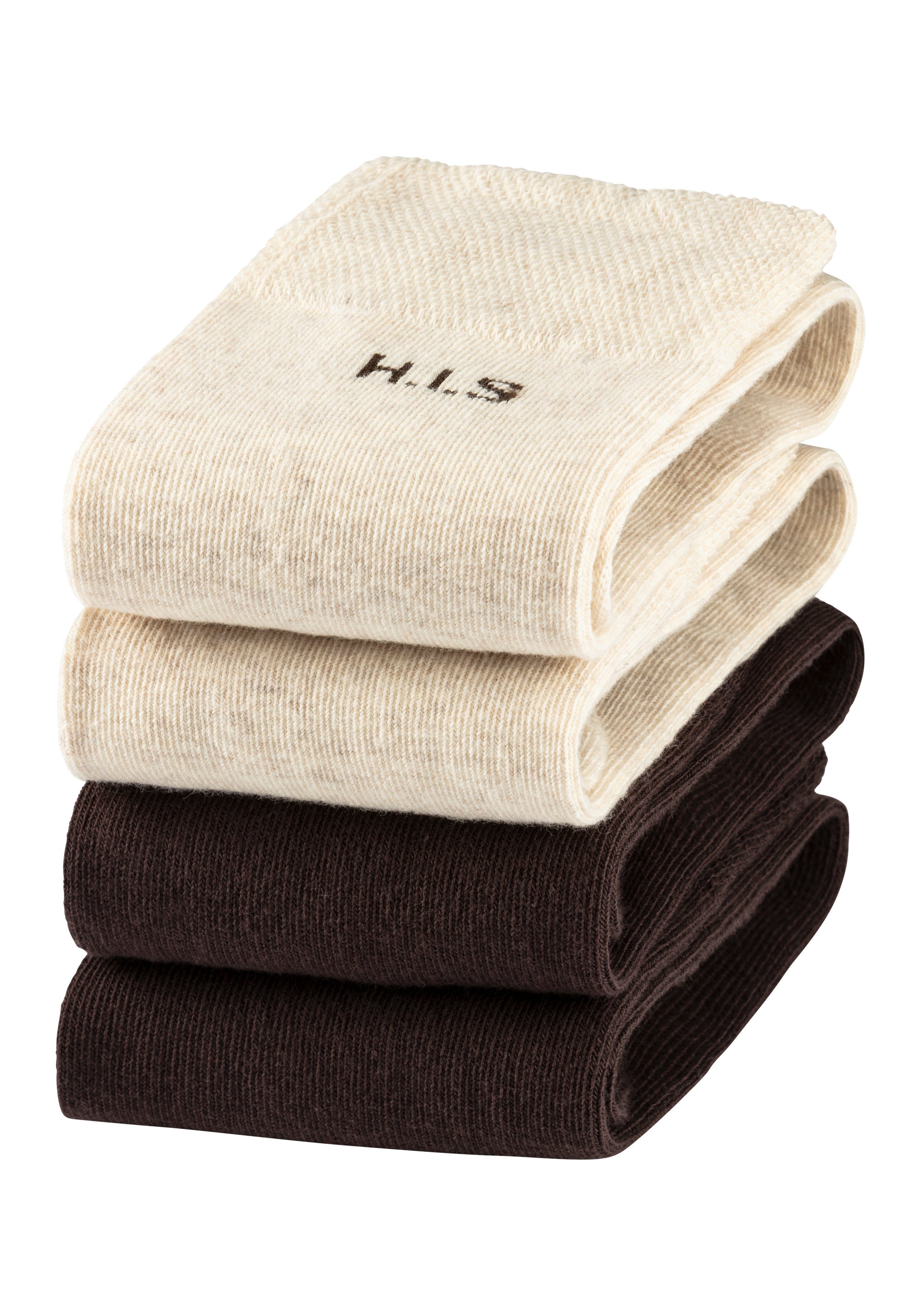 H.I.S Sokken met knelvrije boord (set, 4 paar)
