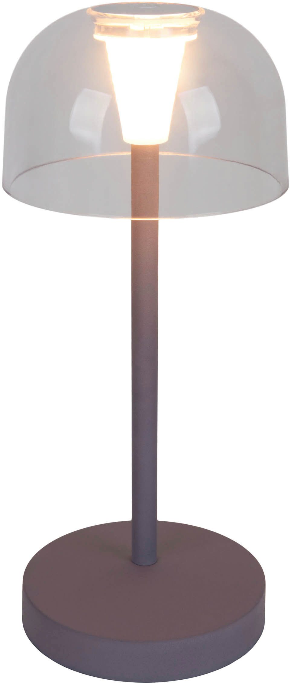 näve Led-tafellamp Gomba 18,5 cm 2-delig set, oplaadbaar, usb-kabel, geheugenfunctie, traploos dimbaar (2 stuks)