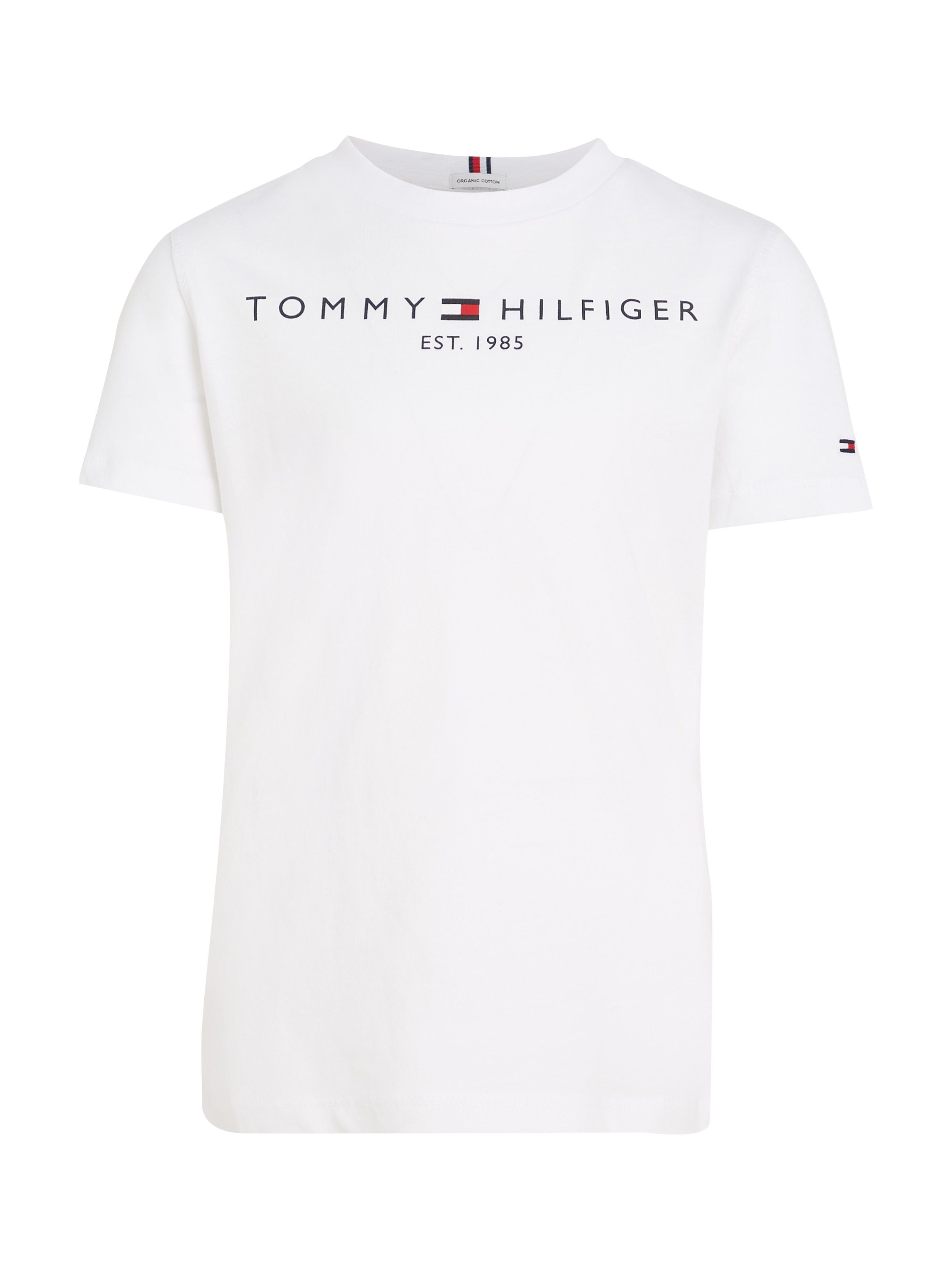Tommy Hilfiger Shirt met ronde hals ESSENTIAL SWEATPANTS met tommy hilfiger logo-opschrift