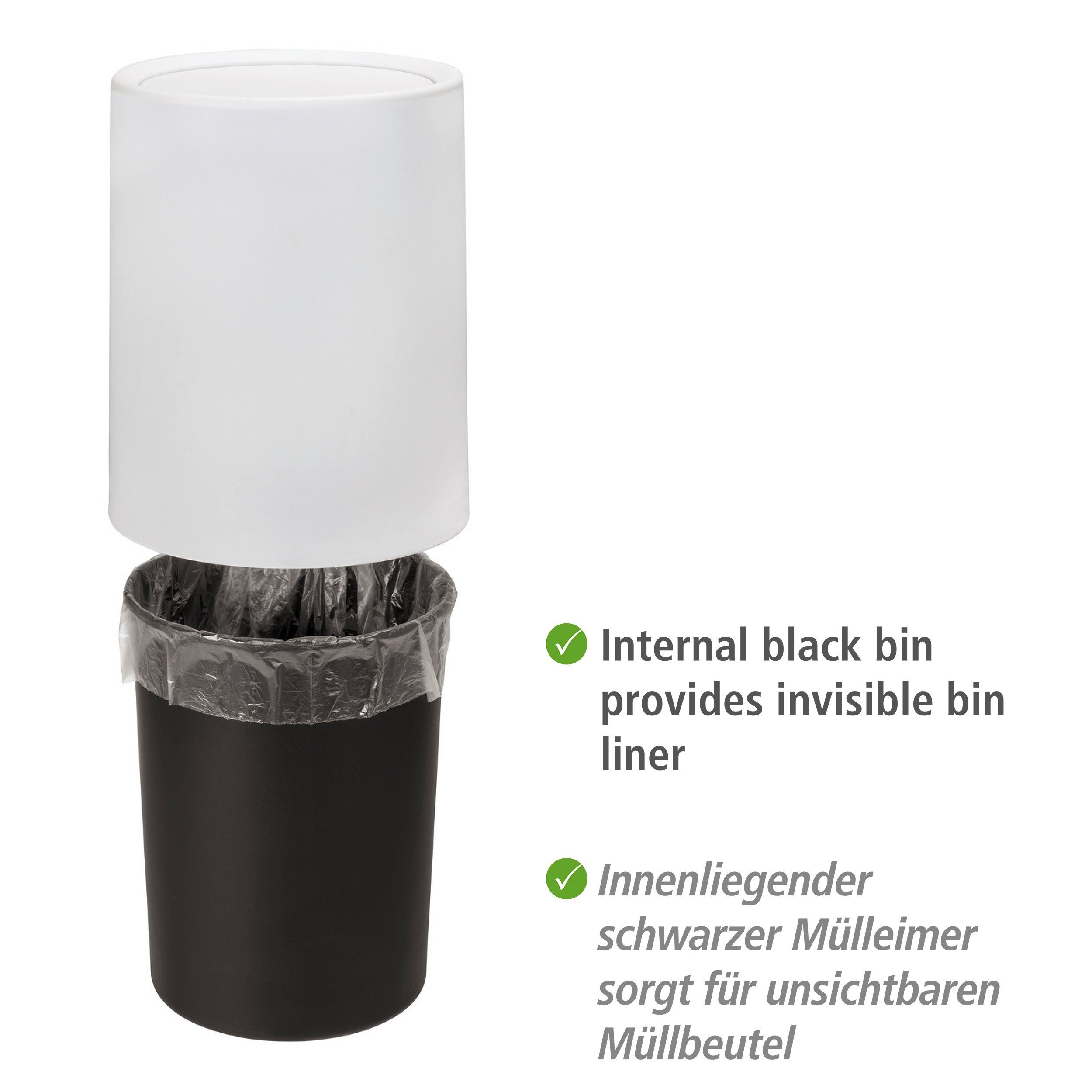 WENKO Tissue-emmer Atri met swingdeksel, 6 liter