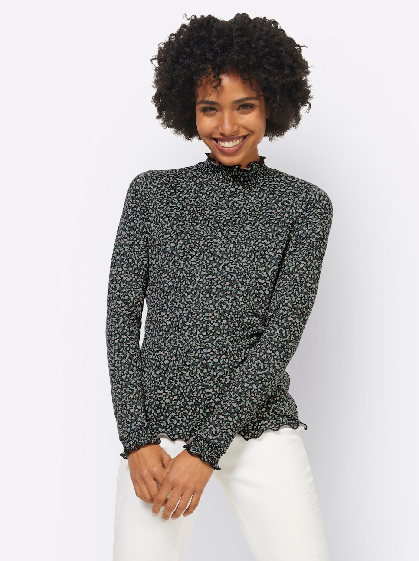 heine Shirt met lange mouwen Gedessineerd shirt (1-delig)