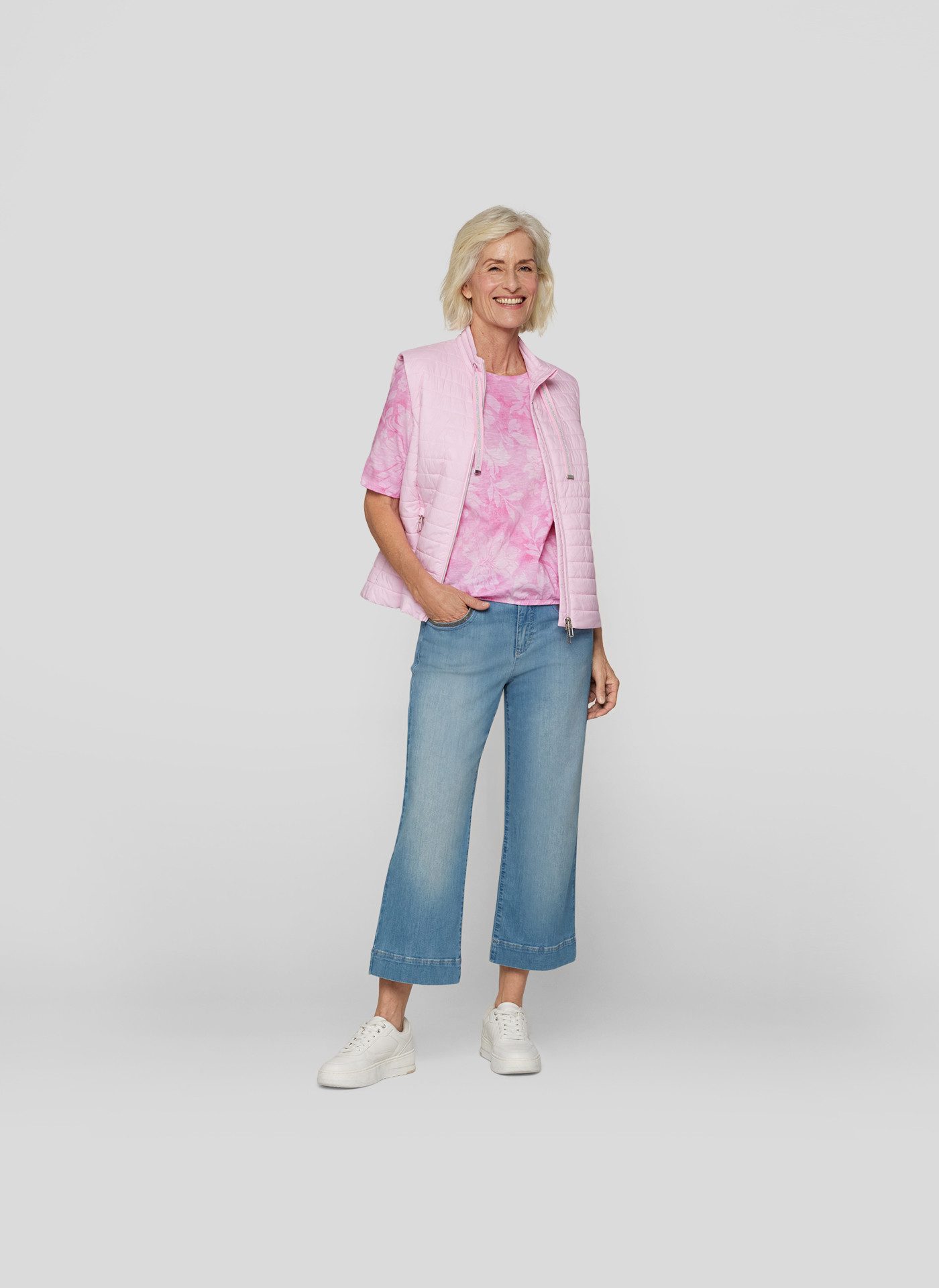 Rabe Shirt met ronde hals met een bloemmotief