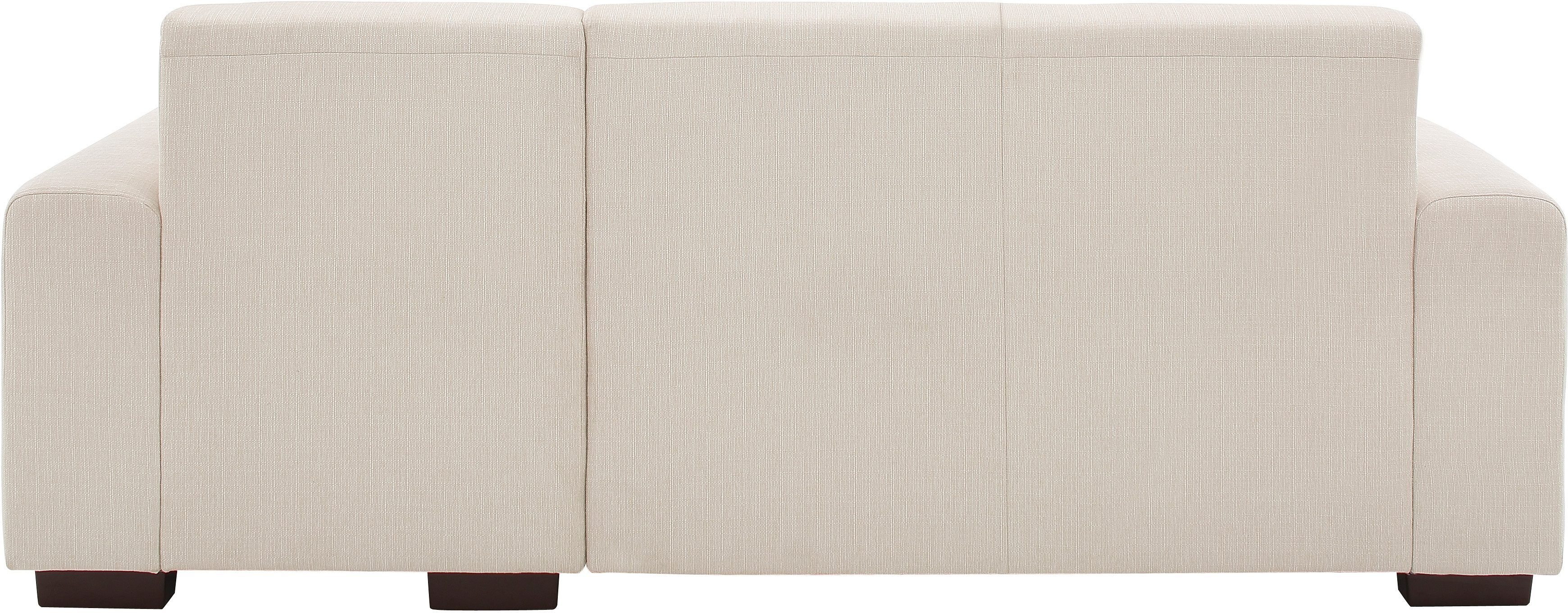 Home affaire Hoekbank BORNHOLM L-vorm met chaise longue, afmetingen B/D/H: 234/162/85 cm Recamiere links of rechts bestelbaar, golfvering, inclusief 2 kussens