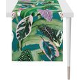 apelt tafelloper tropica, summertime digitale print (1 stuk) groen