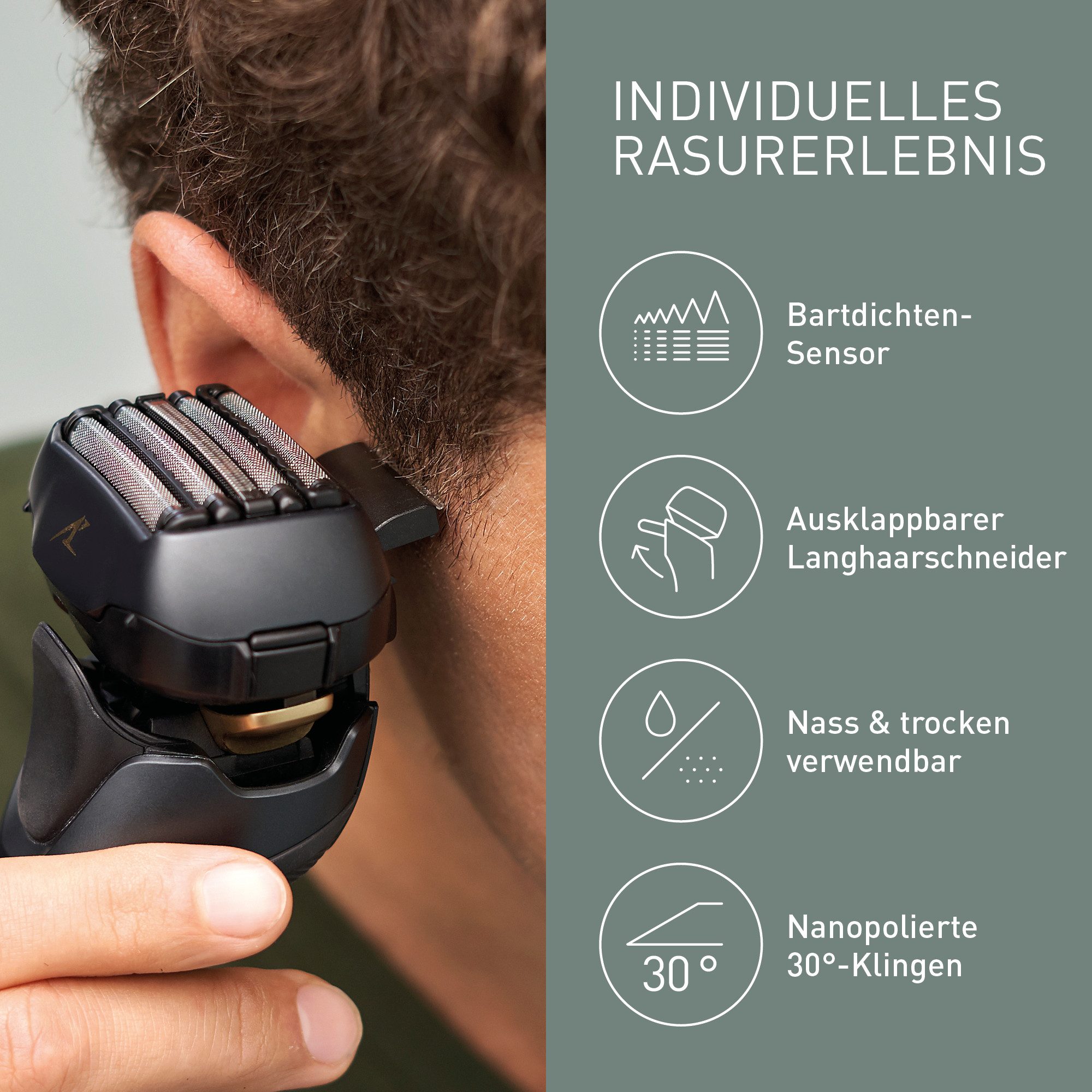 Panasonic Elektrisch scheerapparaat Het-LV97-K803, nat/droog-scheerapparaat Lineaire motor, inclusief schoonmaak- & oplaadstation