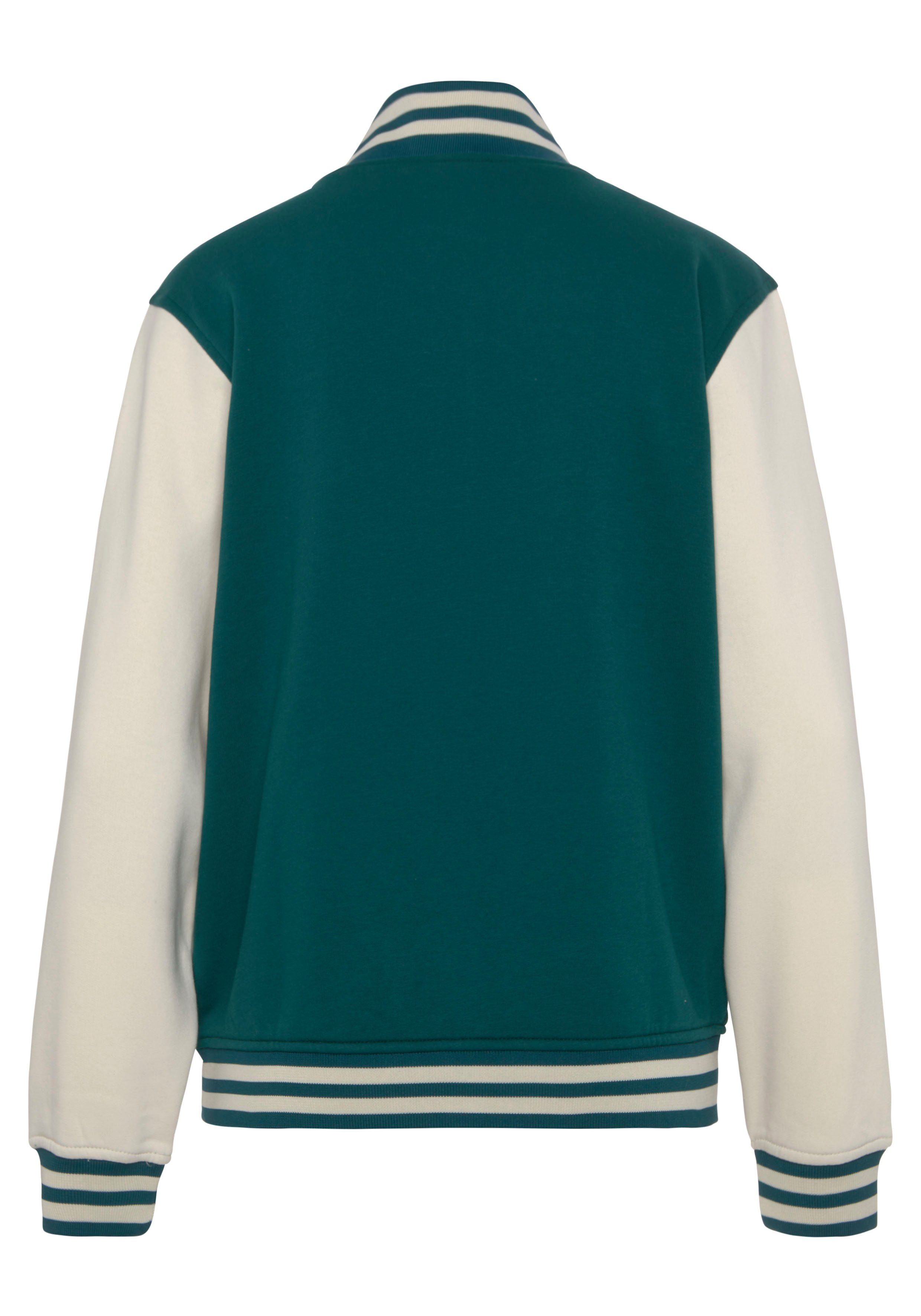 LSCN by LASCANA Sweatvest in college stijl, loungeanzug