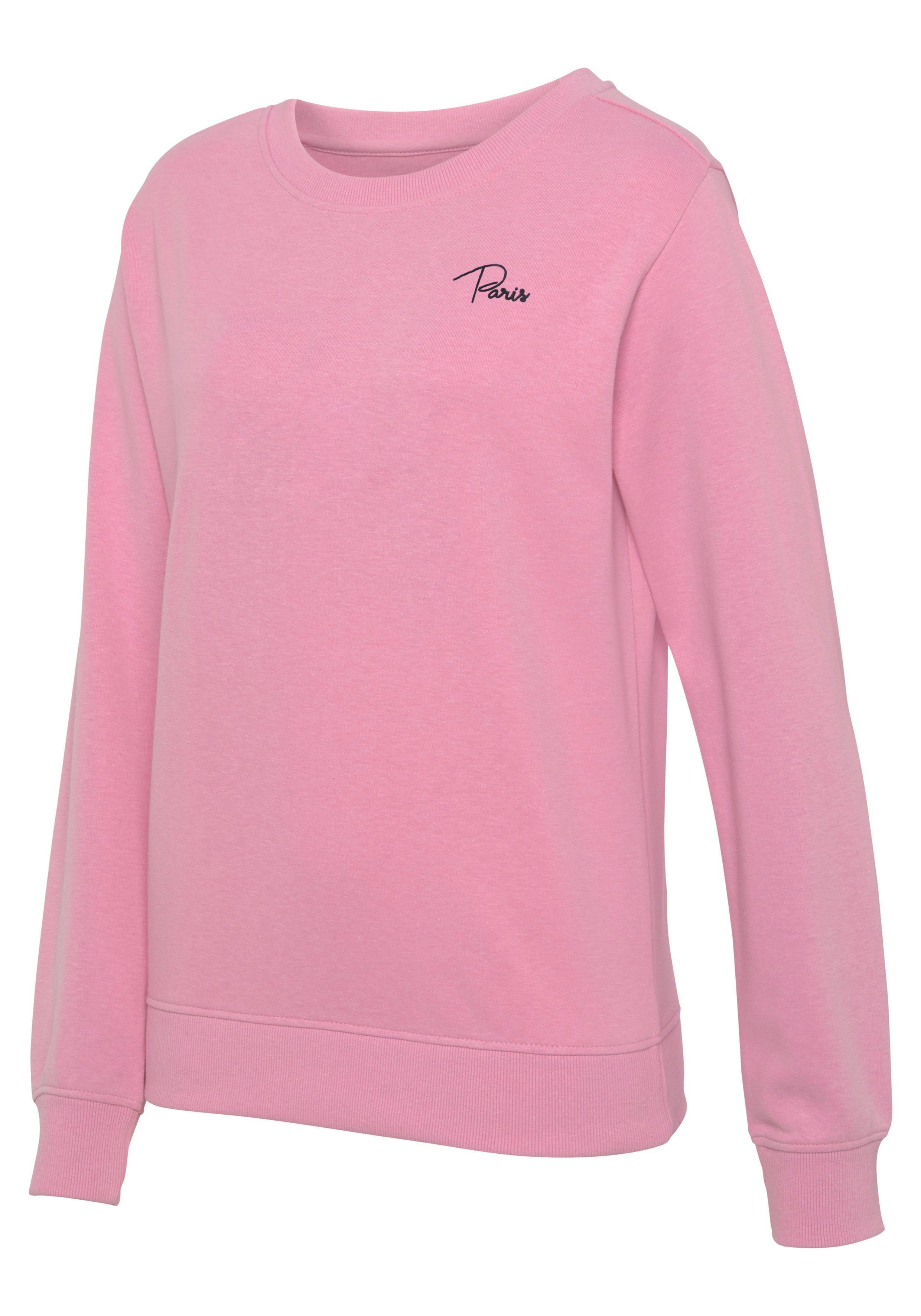 Vivance Sweatshirt Sweatshirt met frontprint, loungeanzug (1-delig)