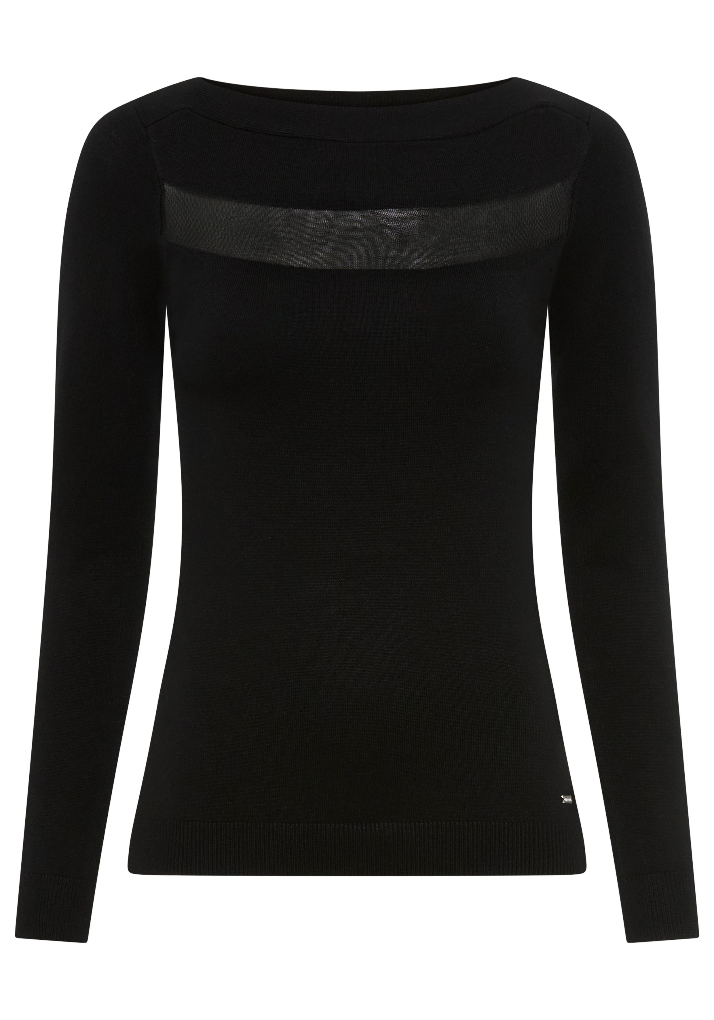 Bruno Banani Gebreide trui met een mesh-inzet - nieuwe collectie