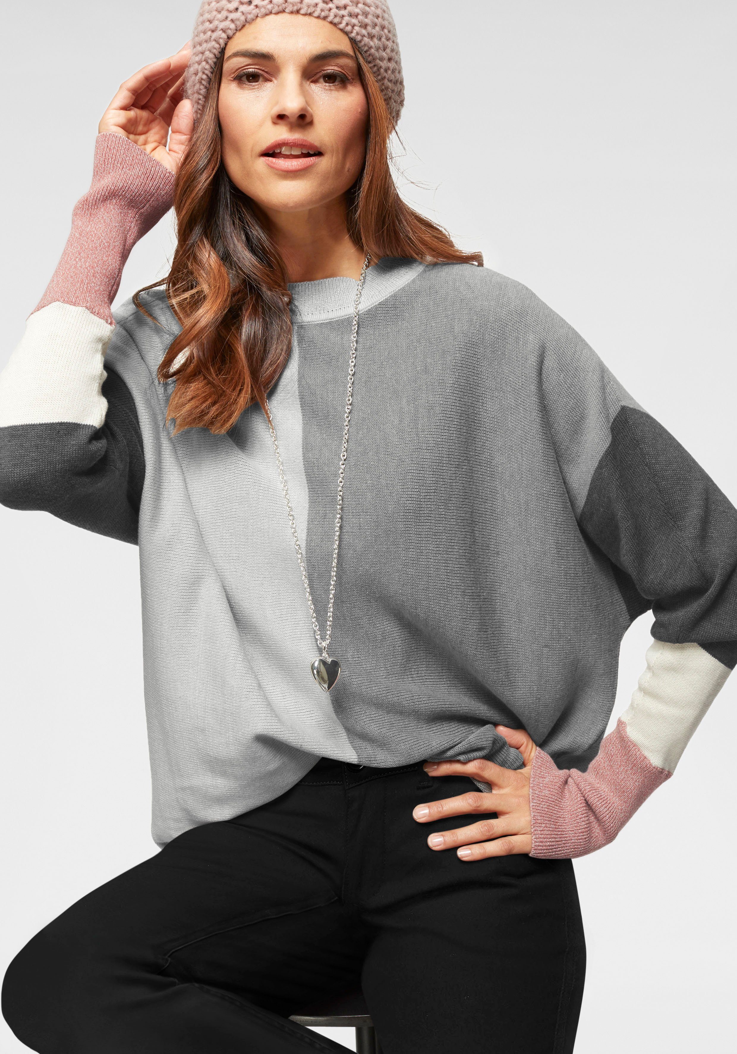 Boysen's Trui met ronde hals met modieuze pastel-colourblocking nieuwe kleur