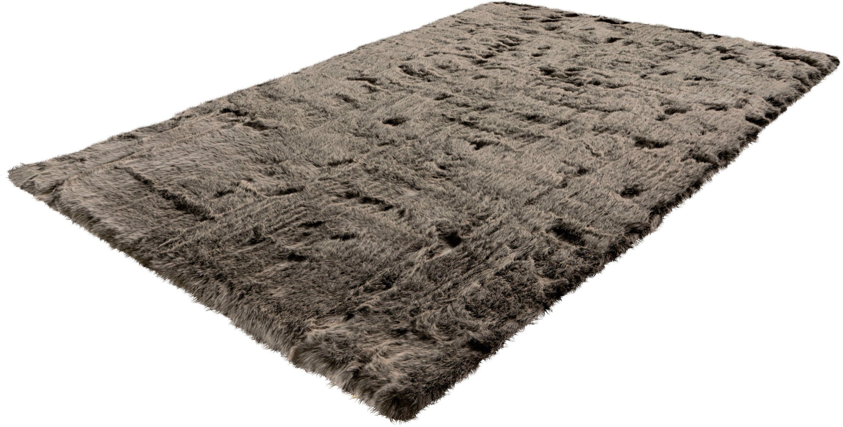 calo-deluxe Hoogpolig vloerkleed Emica-1000 Imitatiebont, woonkamer