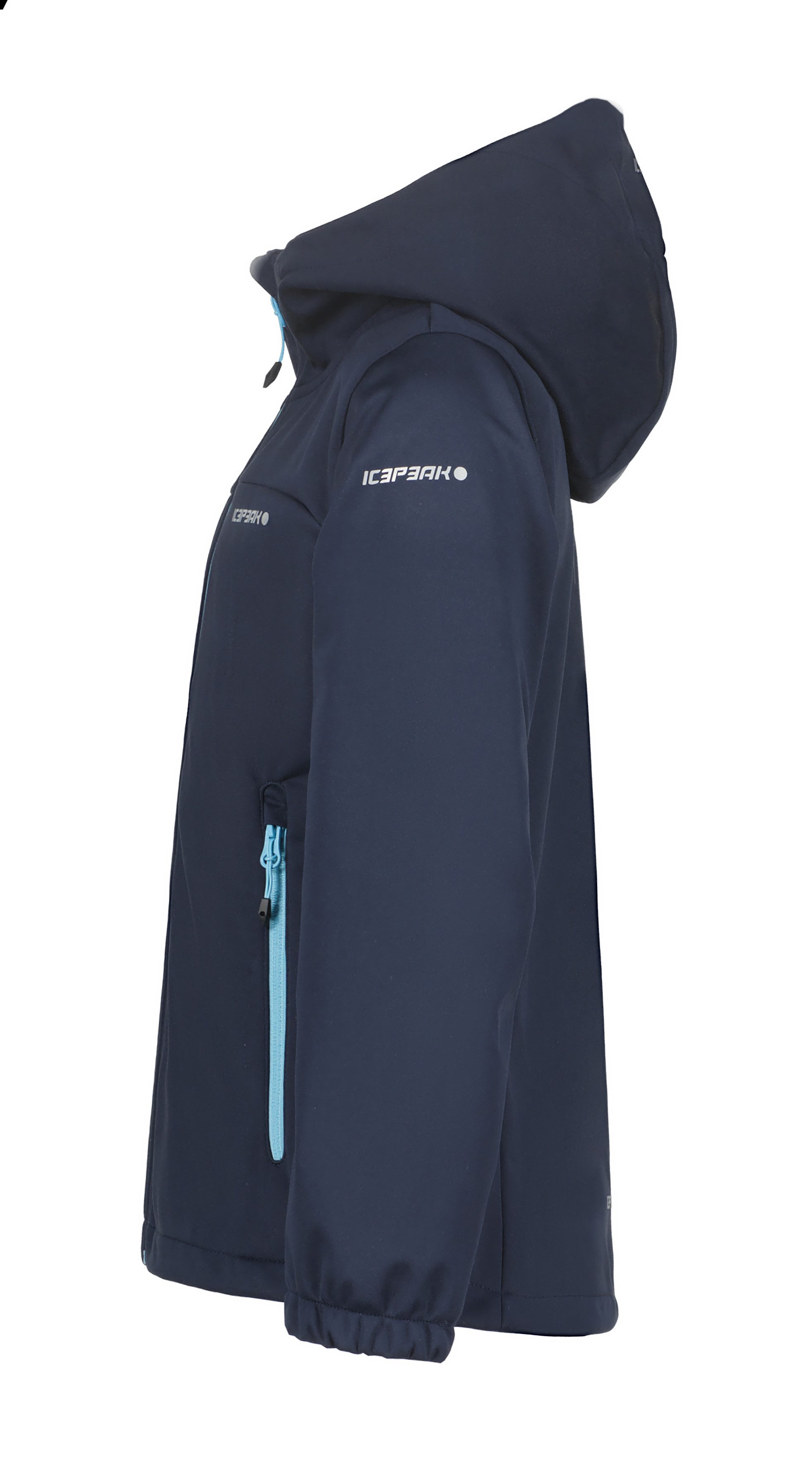 Icepeak Softshell-jack KULM JR met modieuze logo-opschriften (1 stuk)