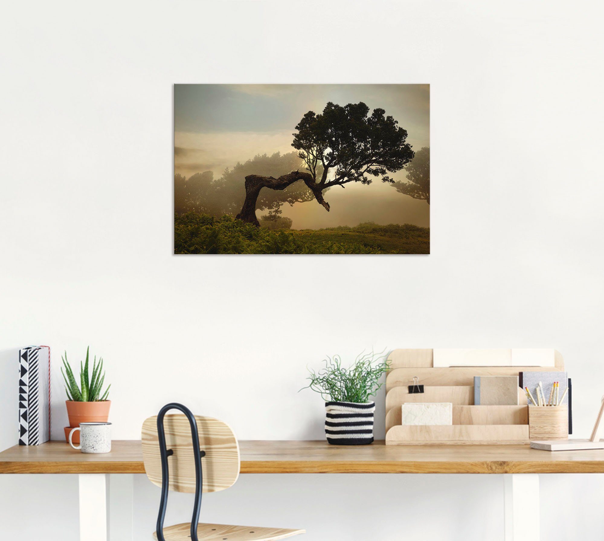 Artland Artprint Laurierboom als artprint van aluminium, artprint voor buiten, artprint op linnen, poster, muursticker